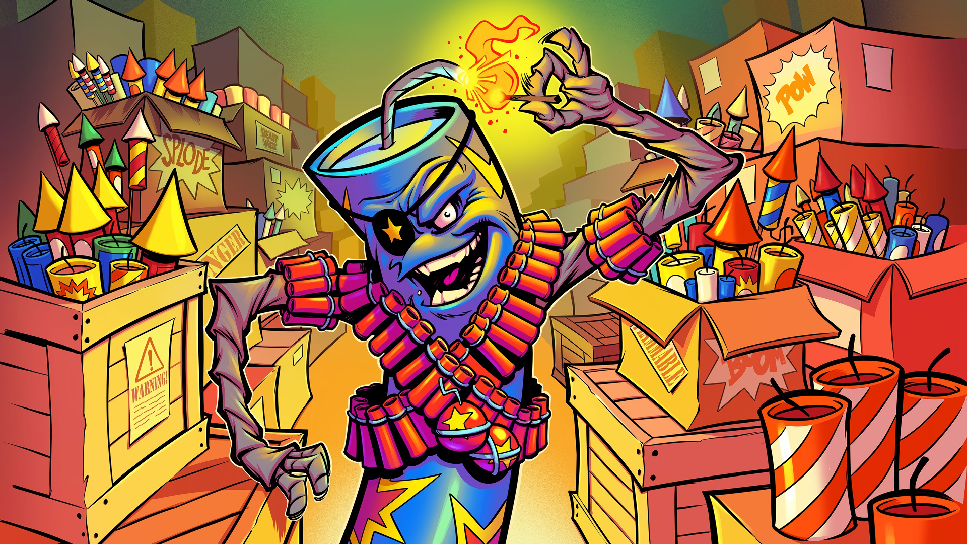 Fortnite Grand Finale Loading Screen: A Firework Character Ignites HD Wallpaper