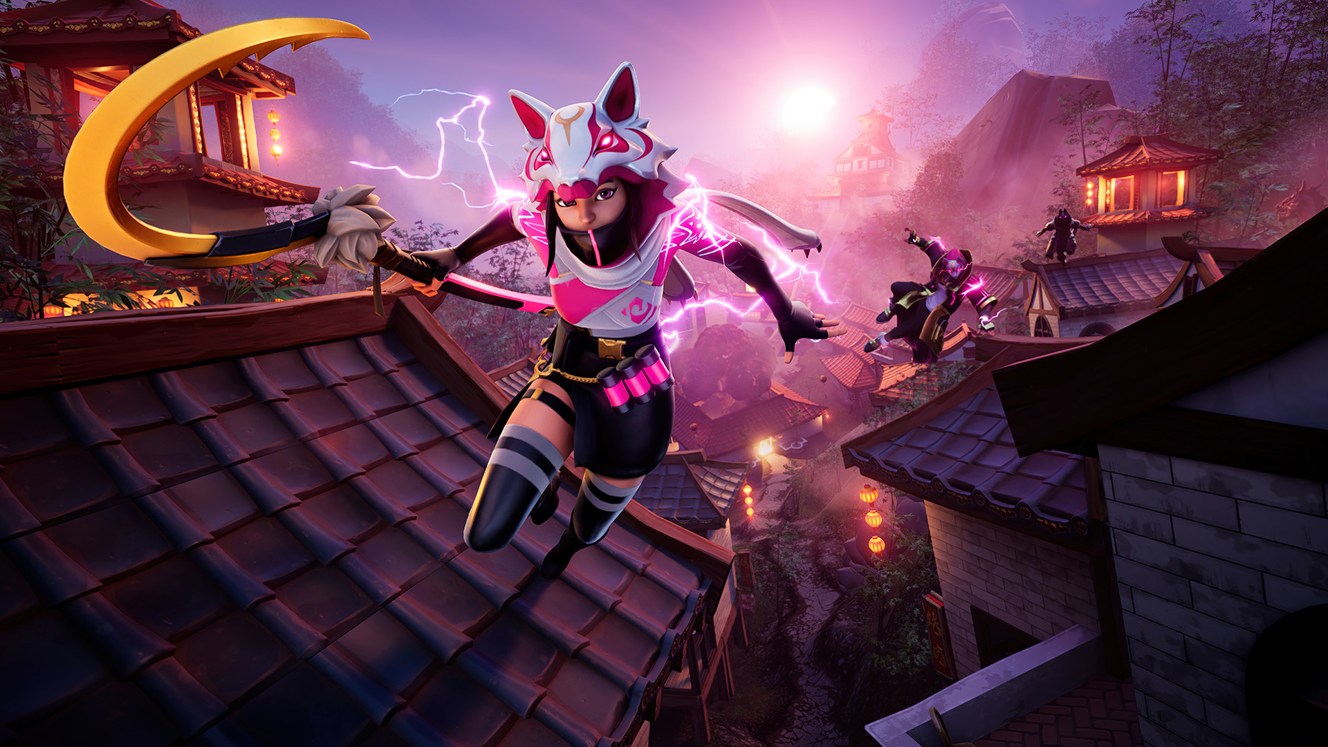 Fortnite Vi Skin with Crescent Moon Scythe HD Wallpaper