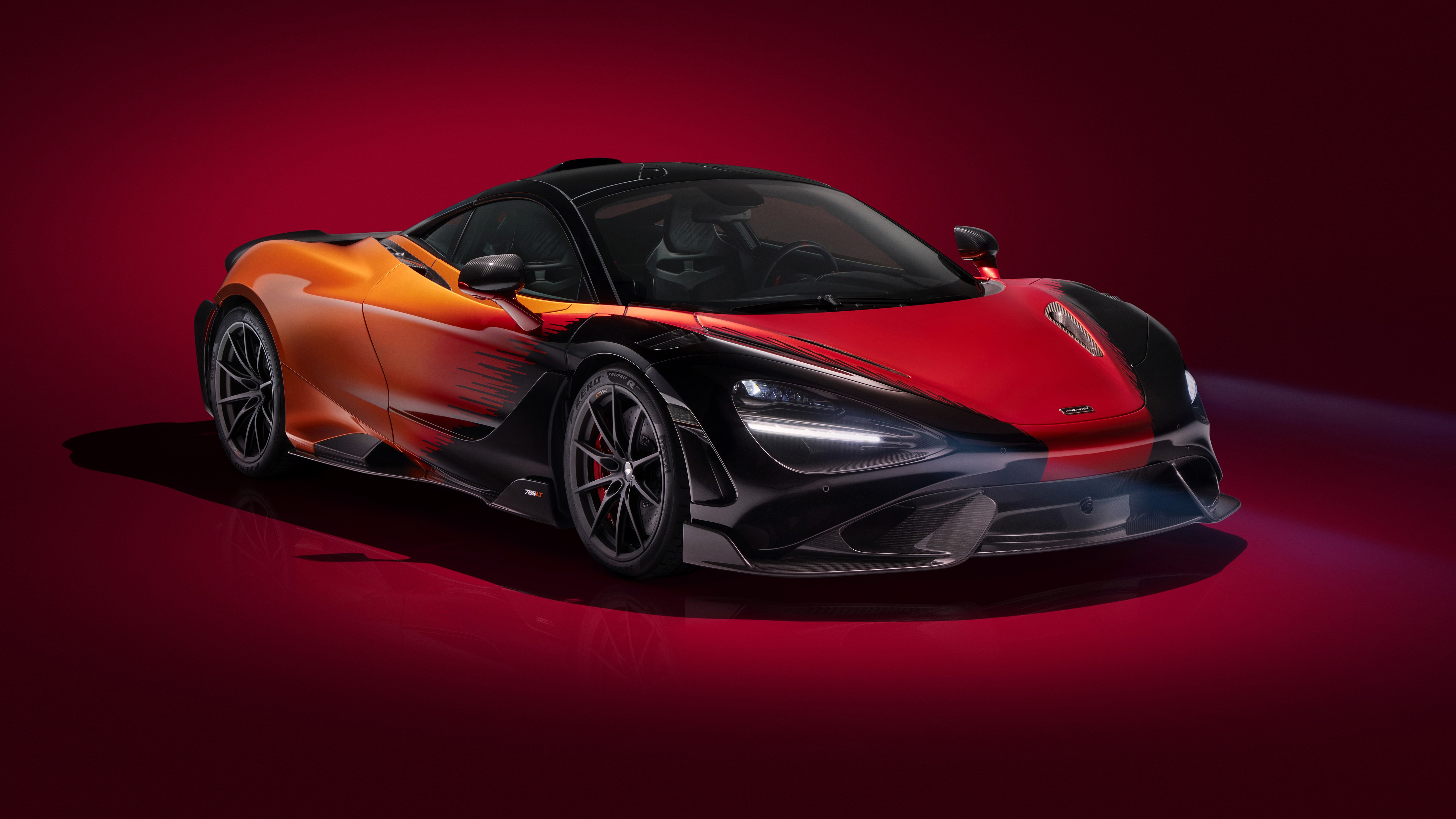 McLaren 765LT sports car with custom paint HD Wallpaper