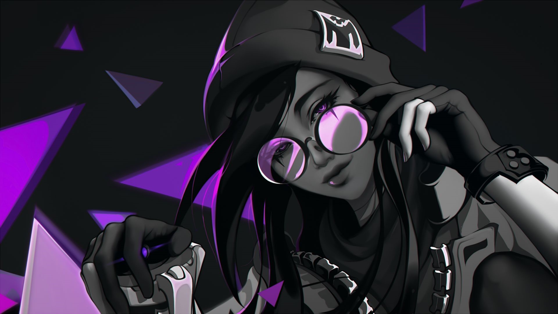 Killjoy from Valorant with purple accents HD Wallpaper