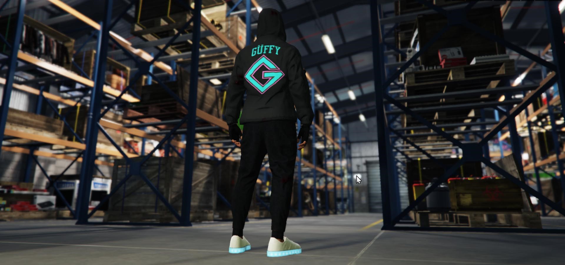 GTA Online character in a warehouse HD Wallpaper