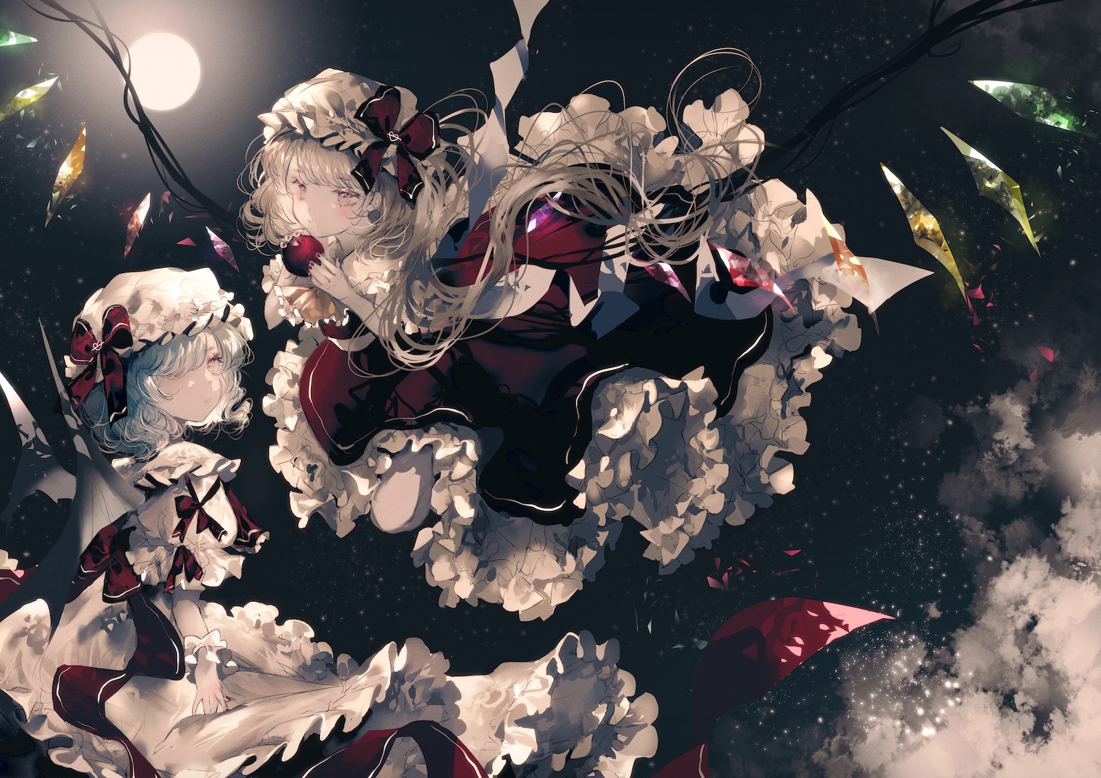Flandre Scarlet and Remilia Scarlet from Touhou HD Wallpaper