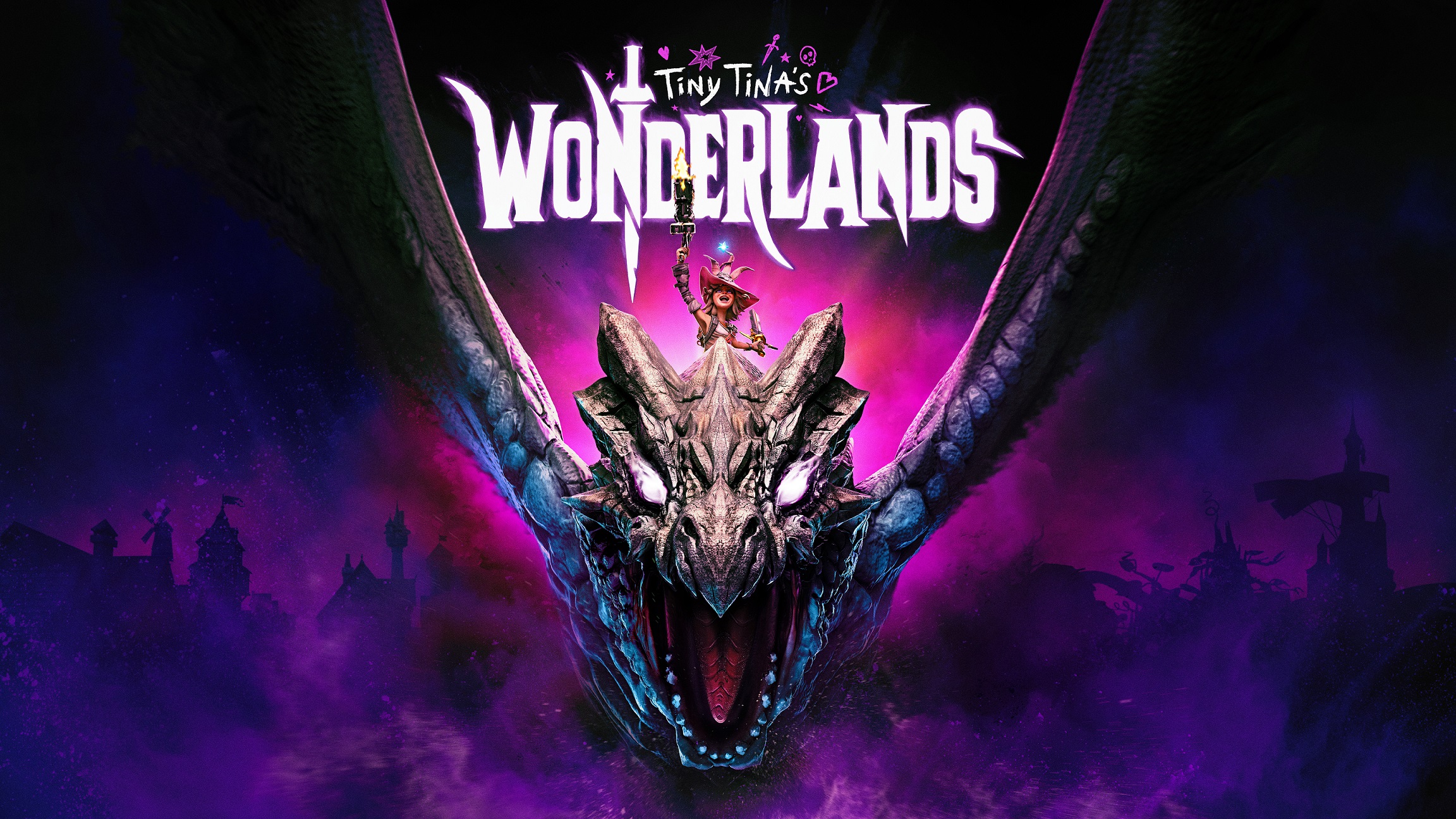 Tiny Tina's Wonderlands Dragon and Character Art HD Wallpaper