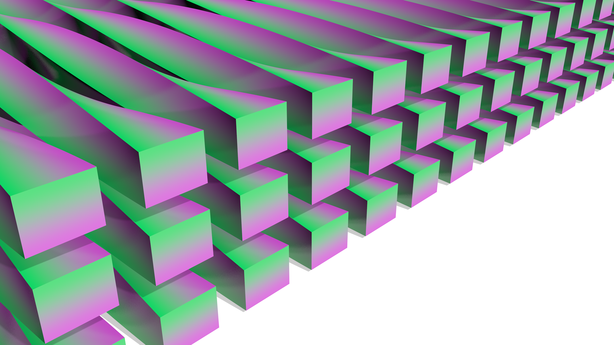 Abstract 3D geometric shapes with gradient colors HD Wallpaper