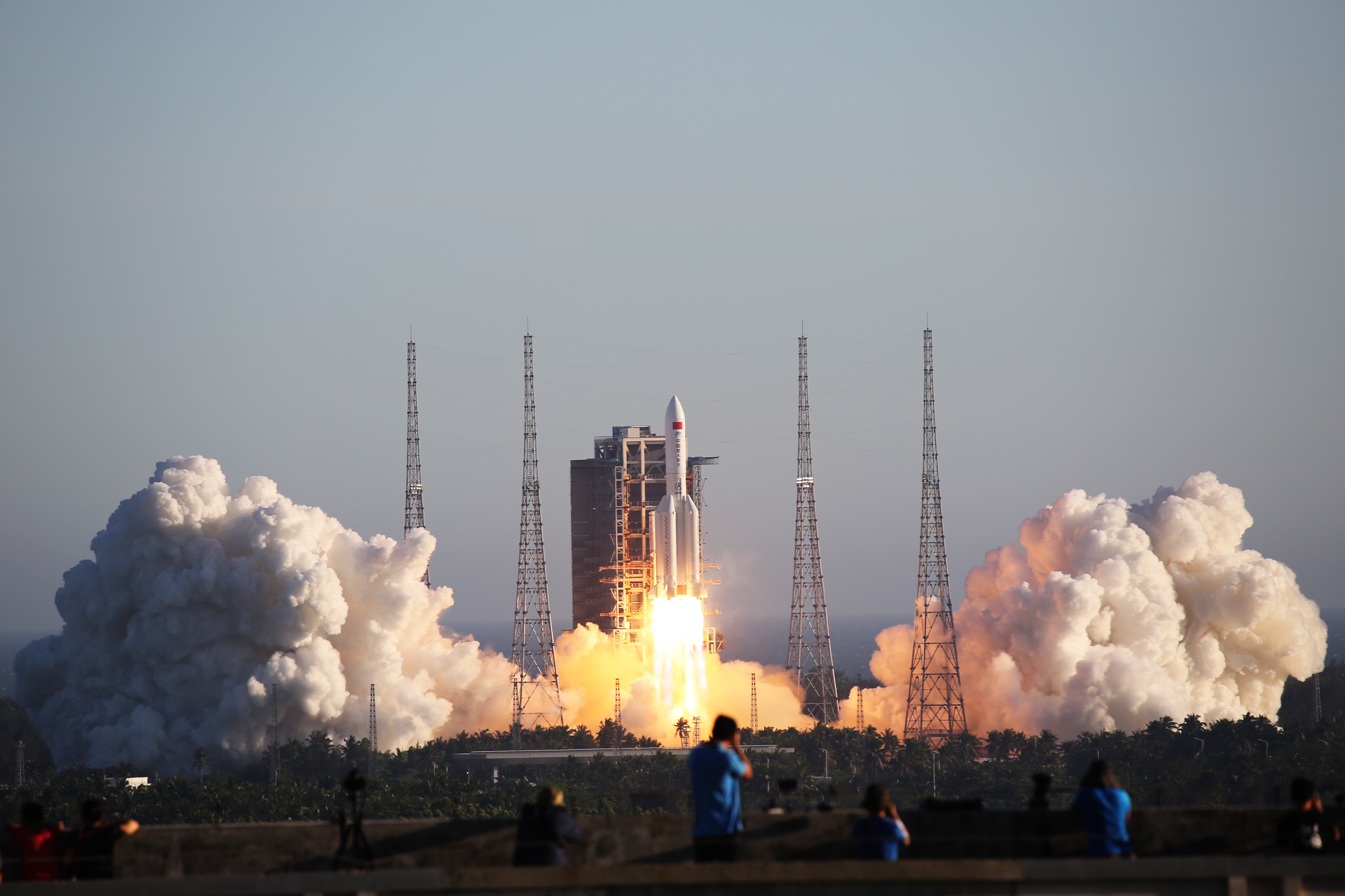 Long March 5 rocket launch HD Wallpaper