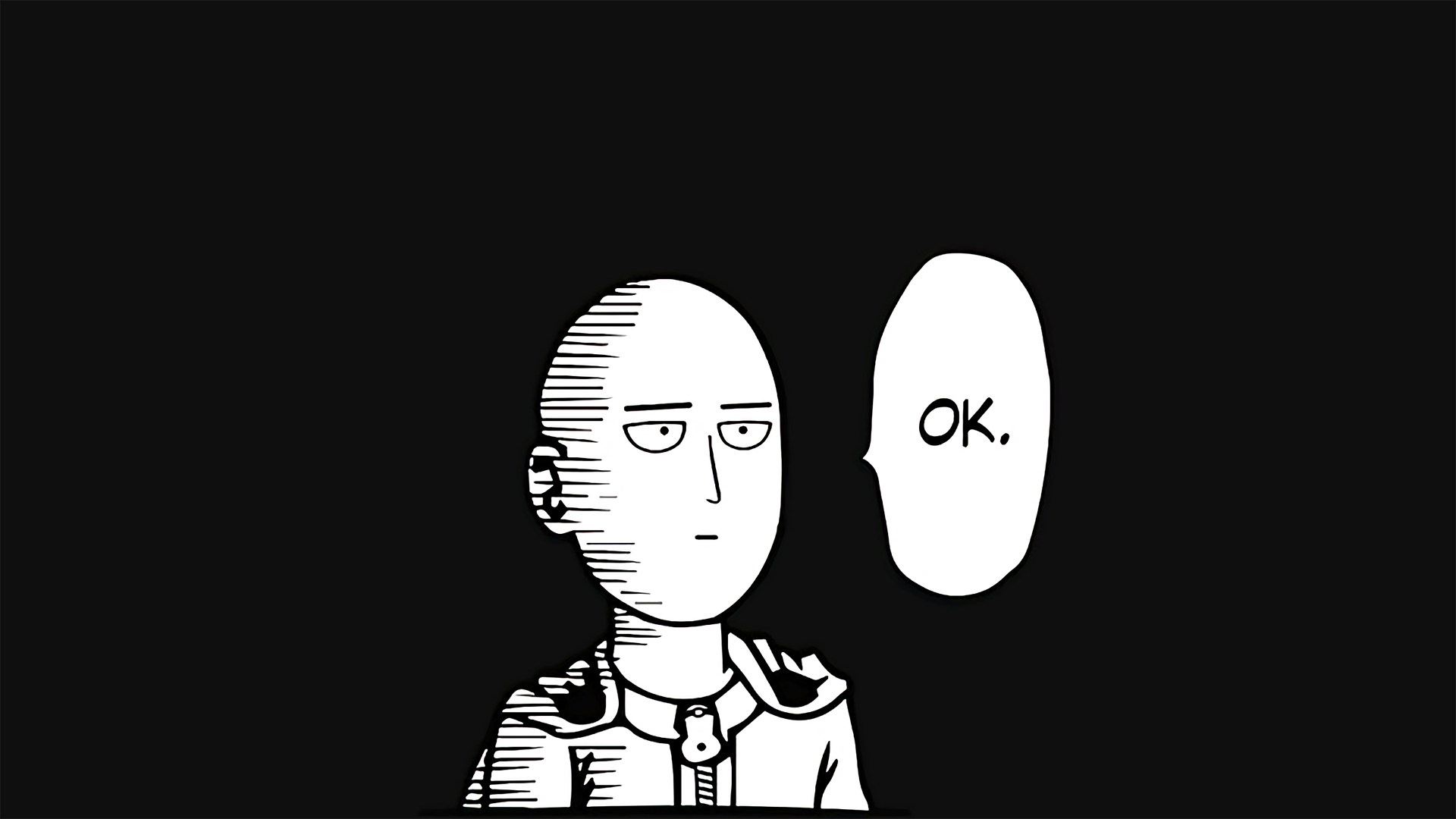 Saitama from One-Punch Man Minimalist Art HD Wallpaper