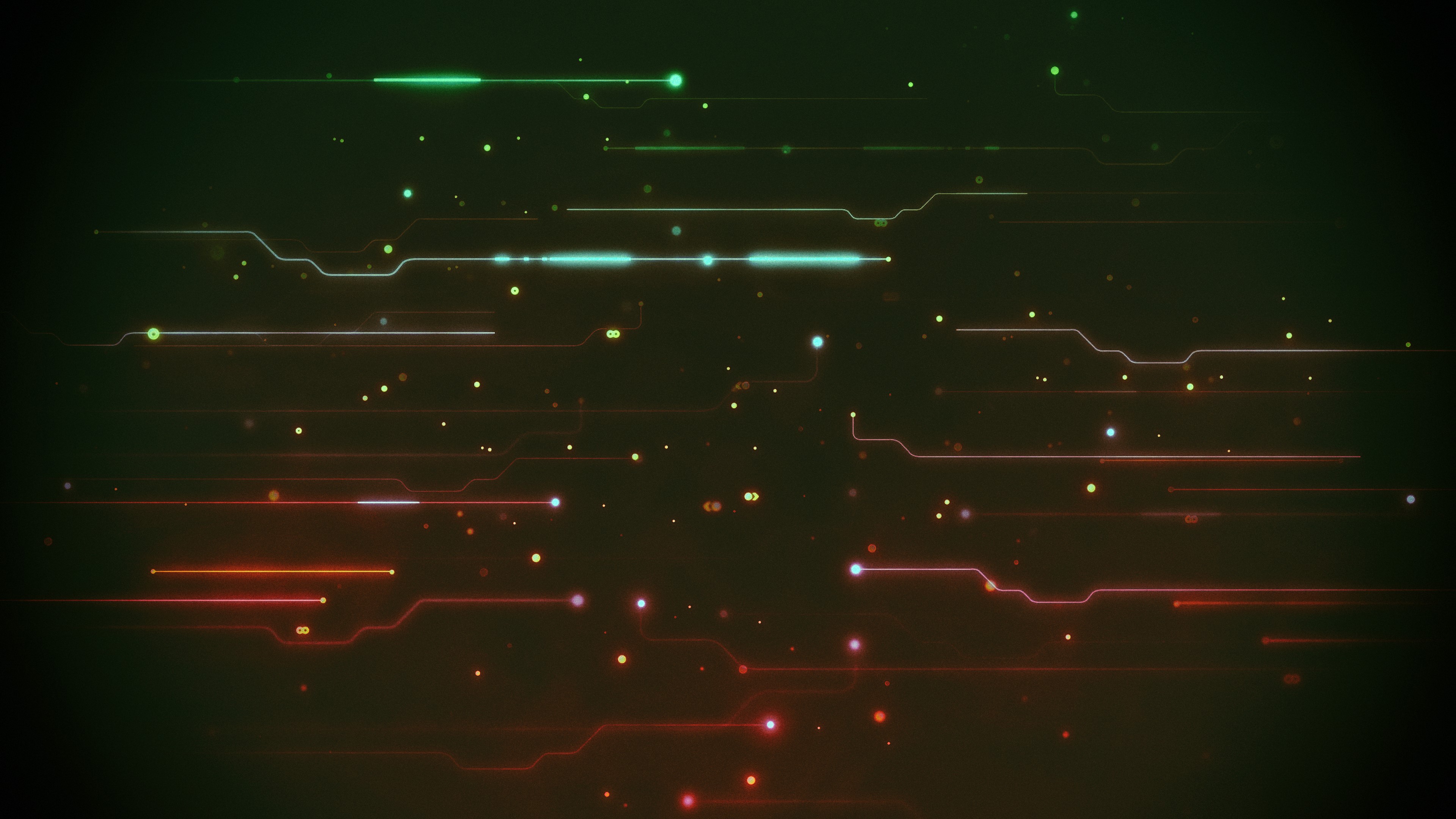 Abstract digital art with glowing lines and particles HD Wallpaper
