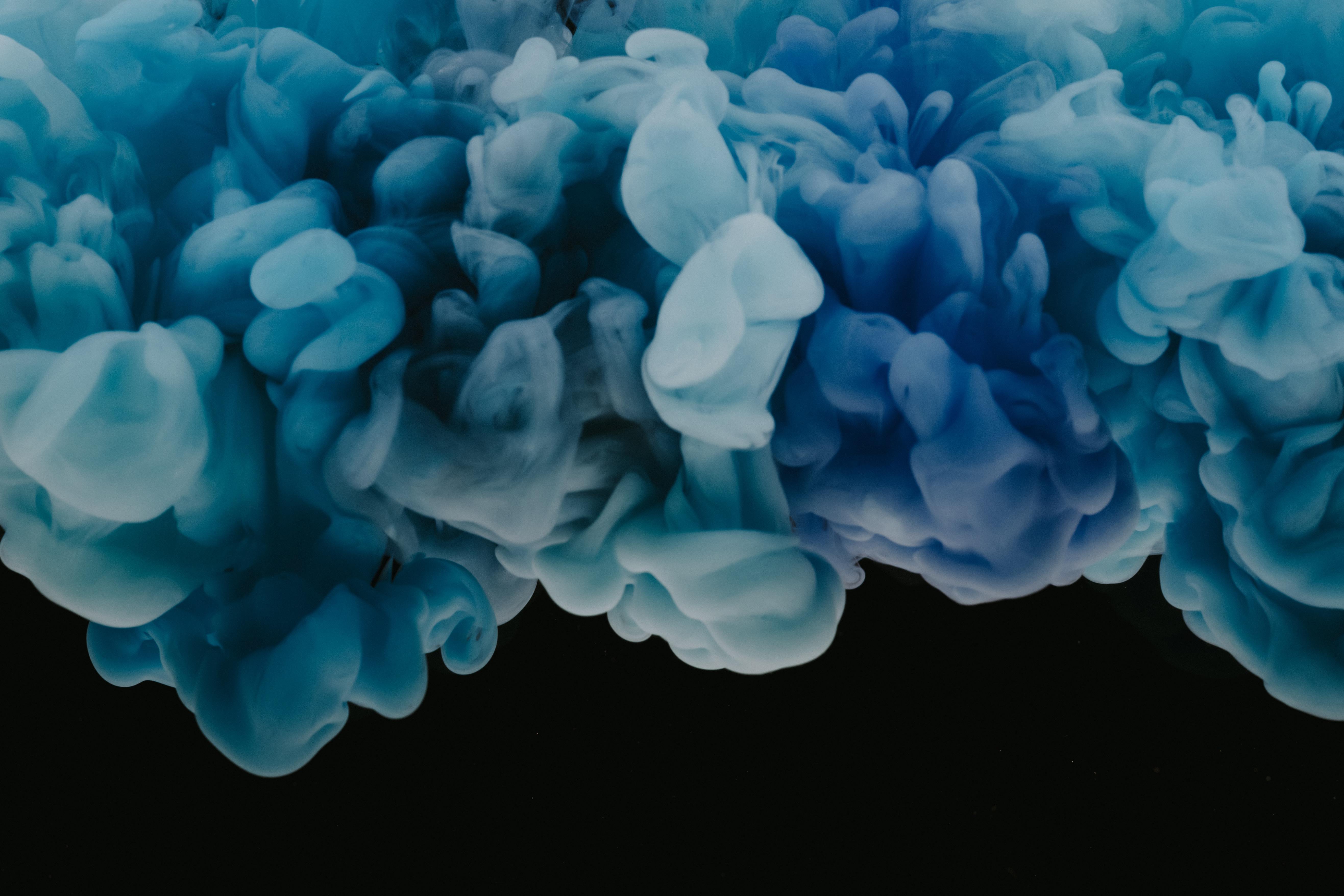 Abstract Blue Smoke 4K HD Wallpaper