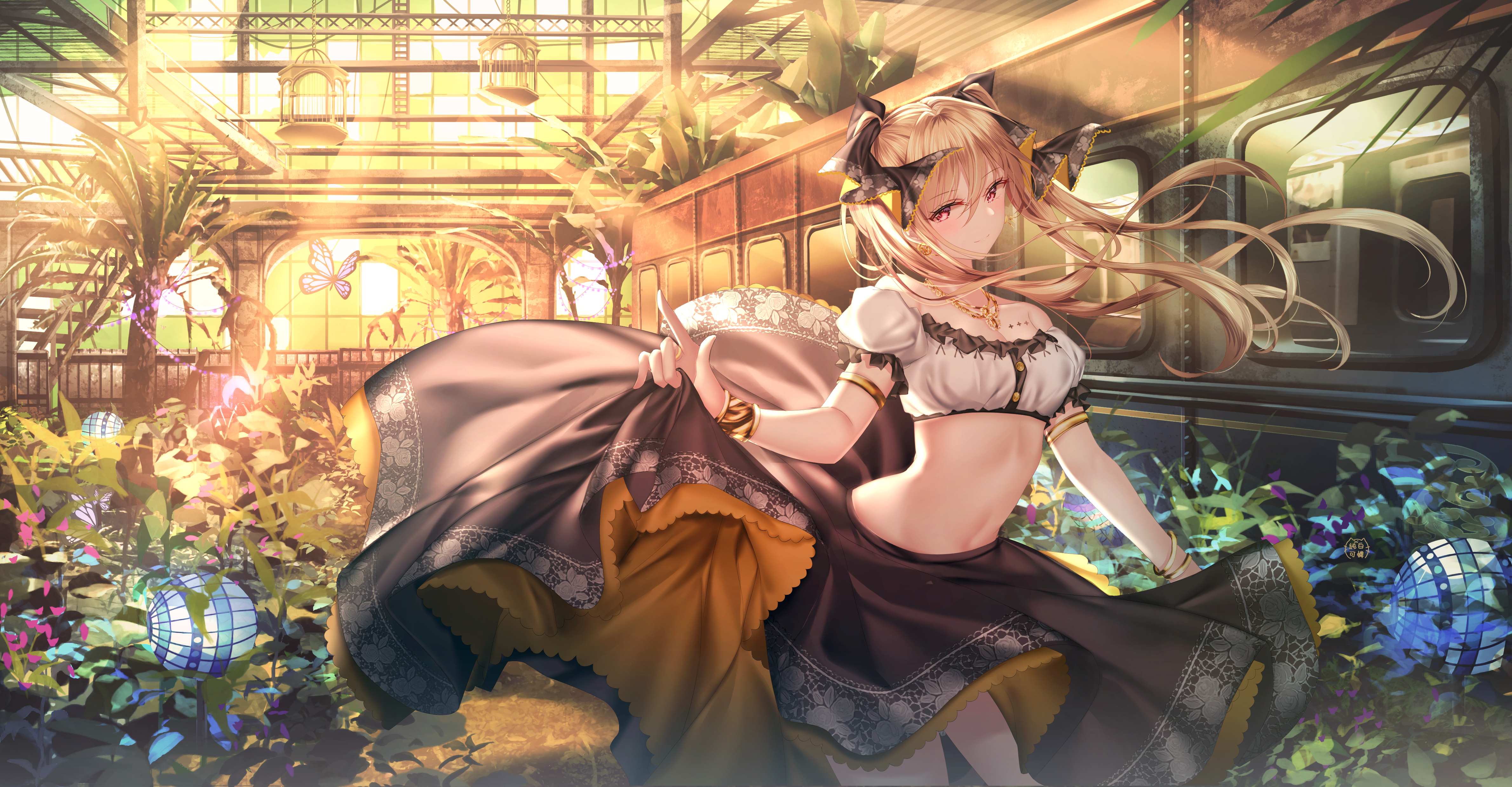Junpaku Karen with Butterfly Hair Accessories HD Wallpaper