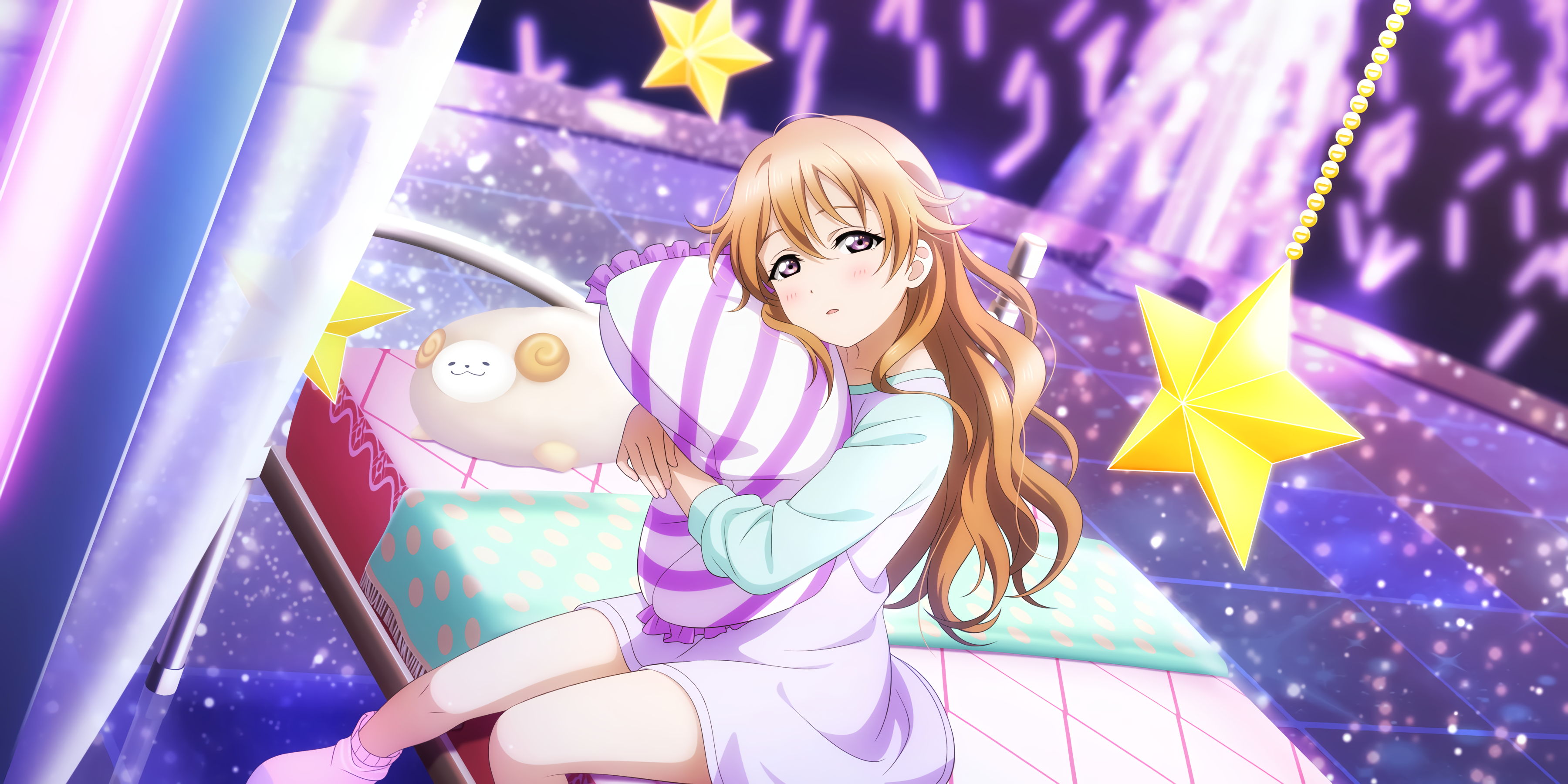 Konoe Kanata from Love Live! Series in Pajamas HD Wallpaper
