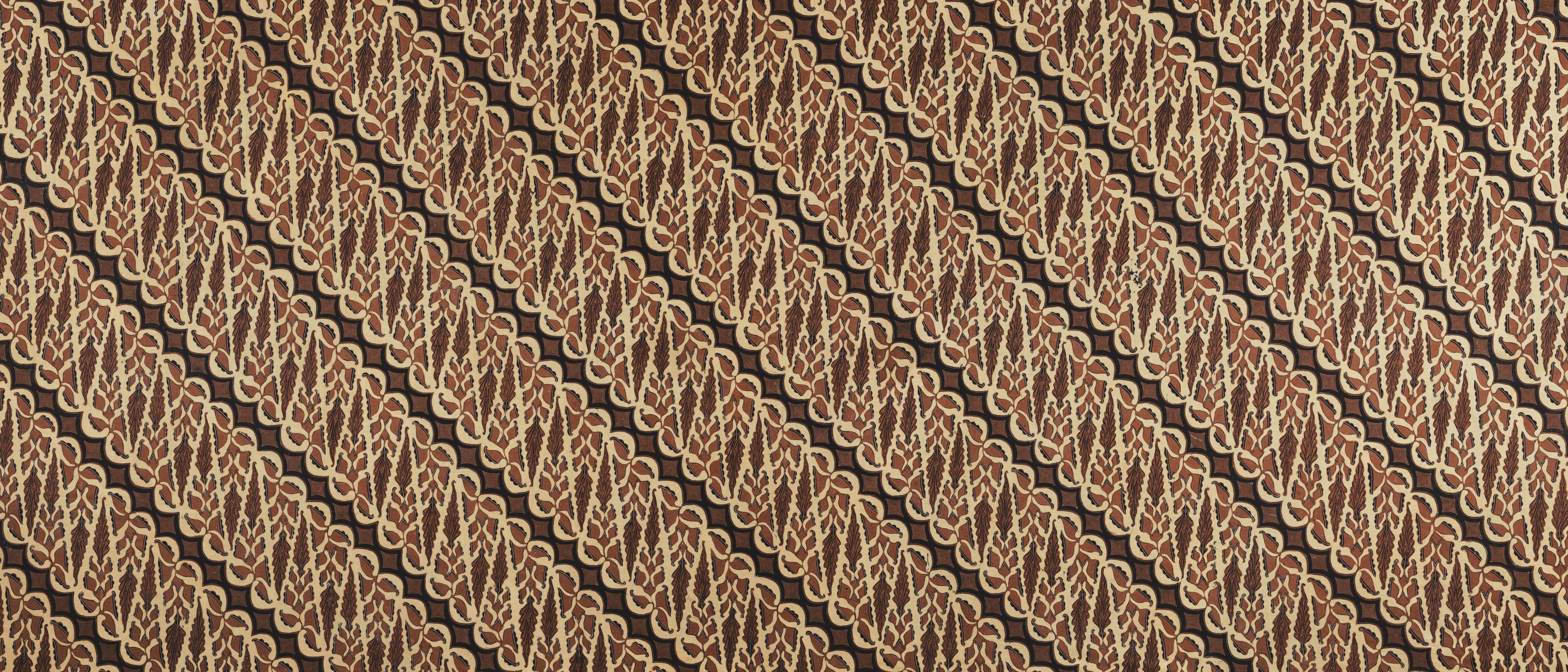 Brown and beige geometric batik fabric texture HD Wallpaper