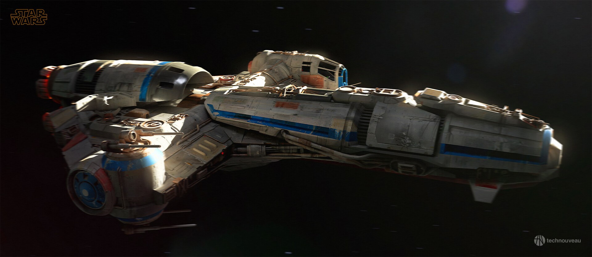 Star Wars Corellian Tanker spaceship digital art HD Wallpaper