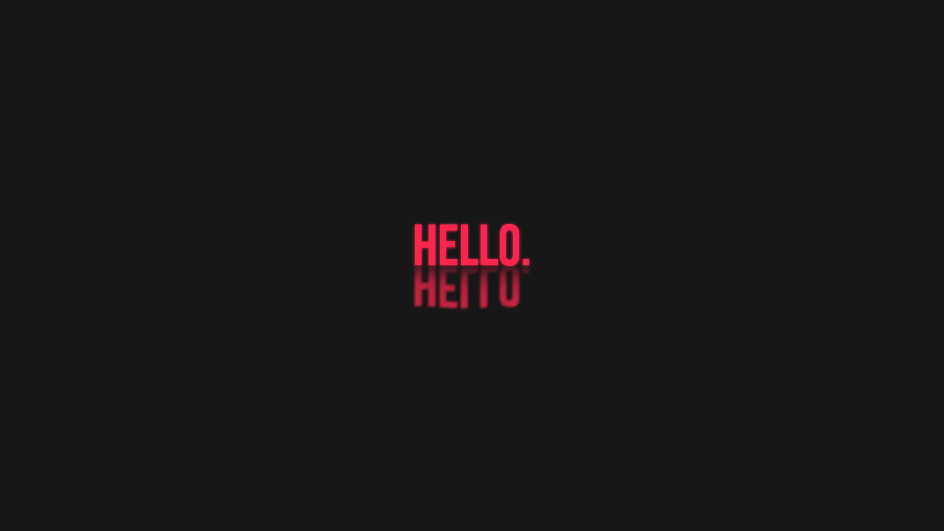 Minimalist text reflection HD Wallpaper