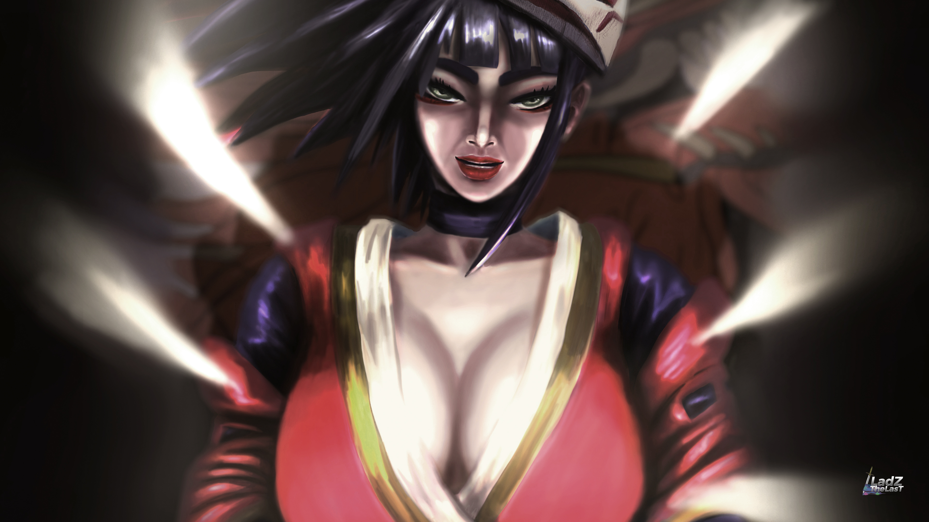 Akali Blood Moon League of Legends Fan Art HD Wallpaper