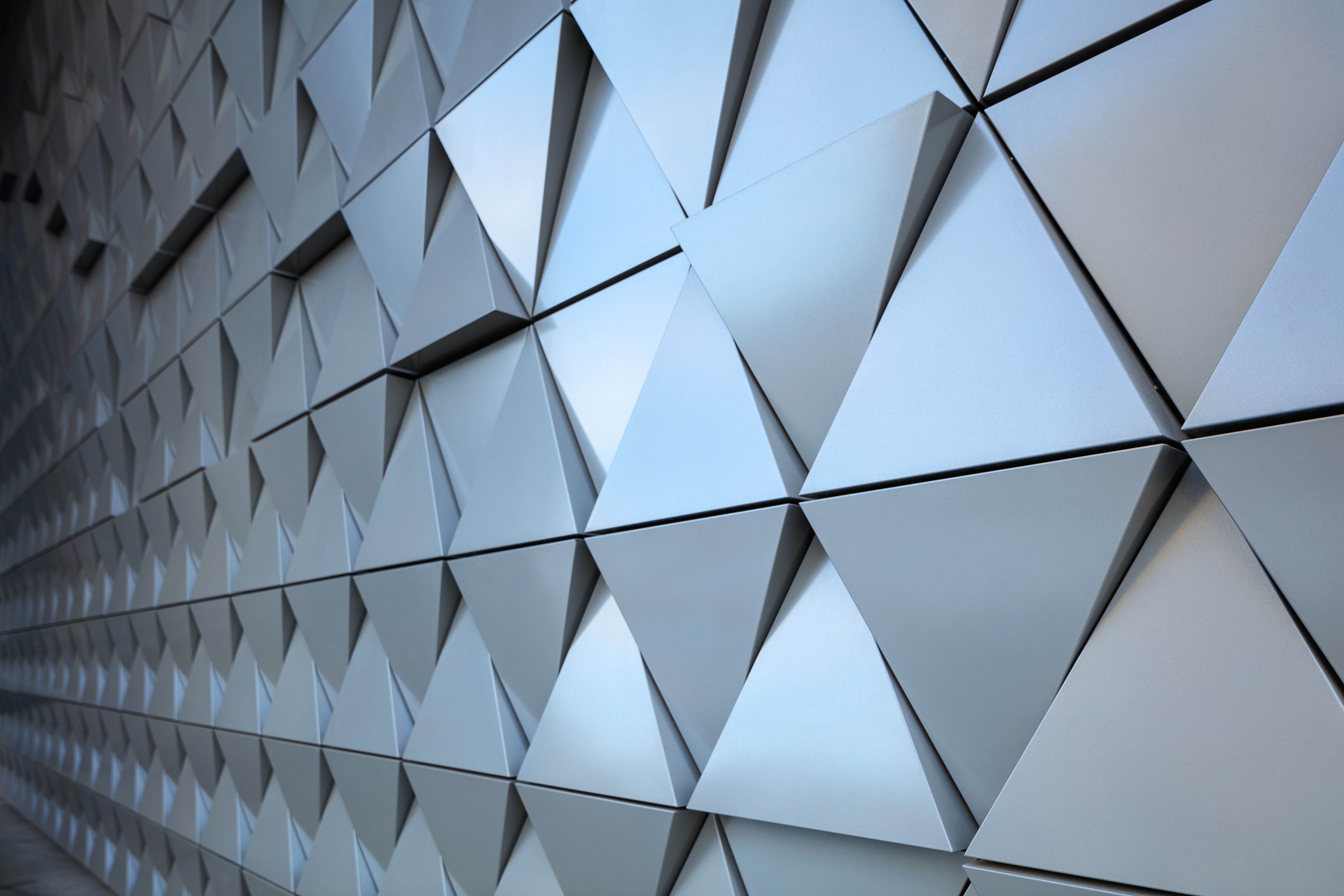 Abstract steel triangle texture render HD Wallpaper