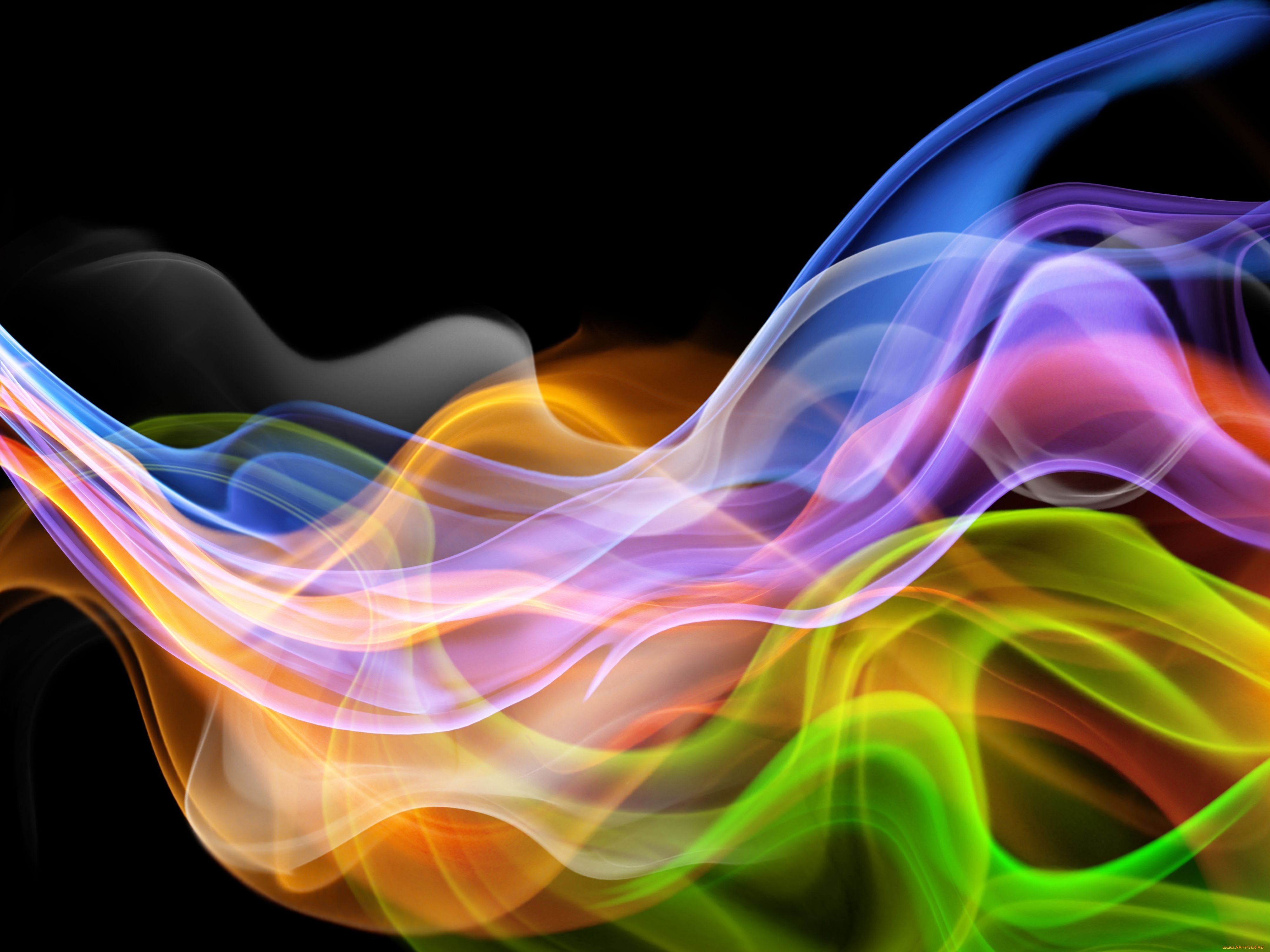 Colorful Smoke Spectrum Pattern HD Wallpaper