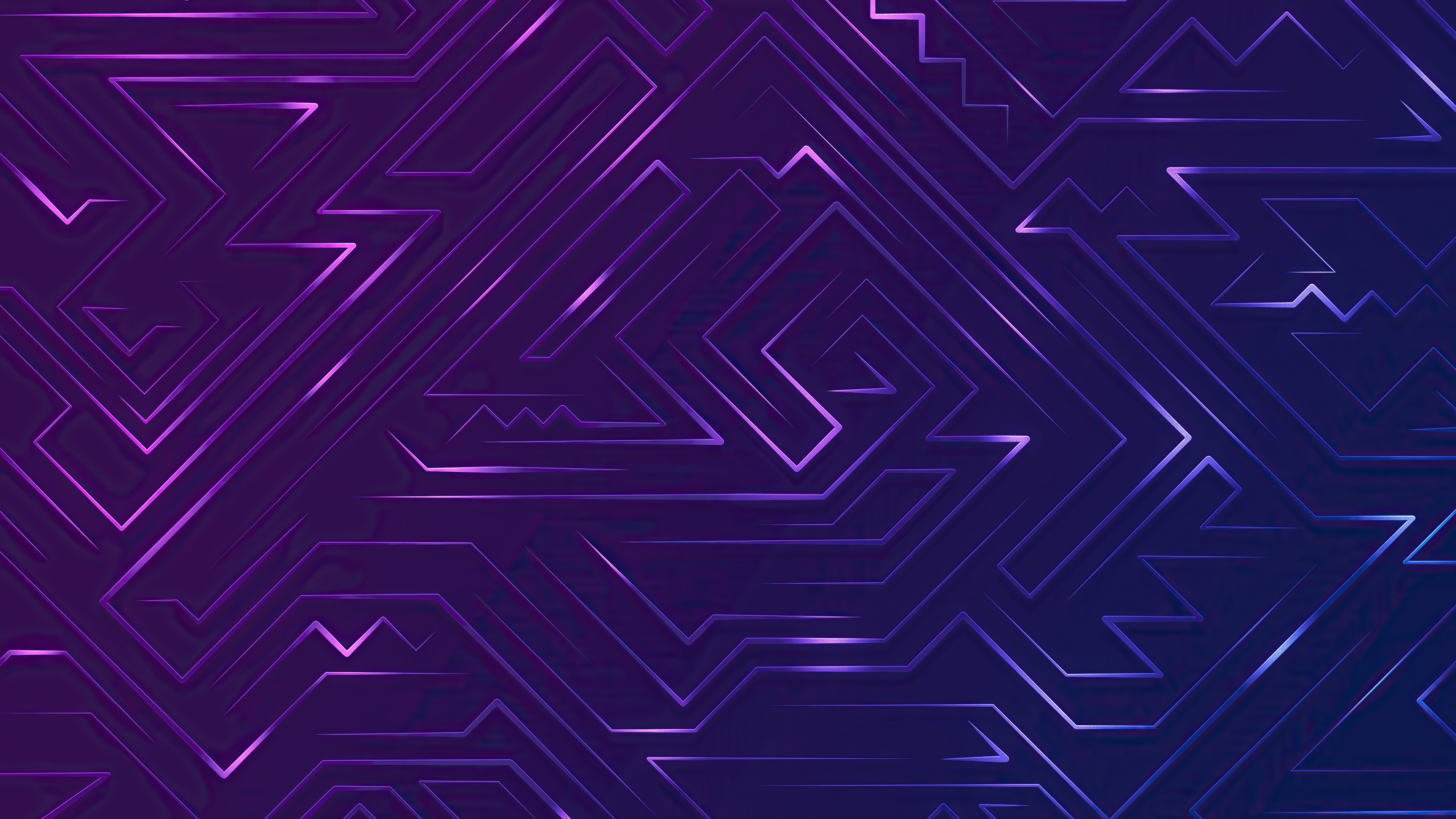 Abstract 3D Geometric Pattern in Purple HD Wallpaper