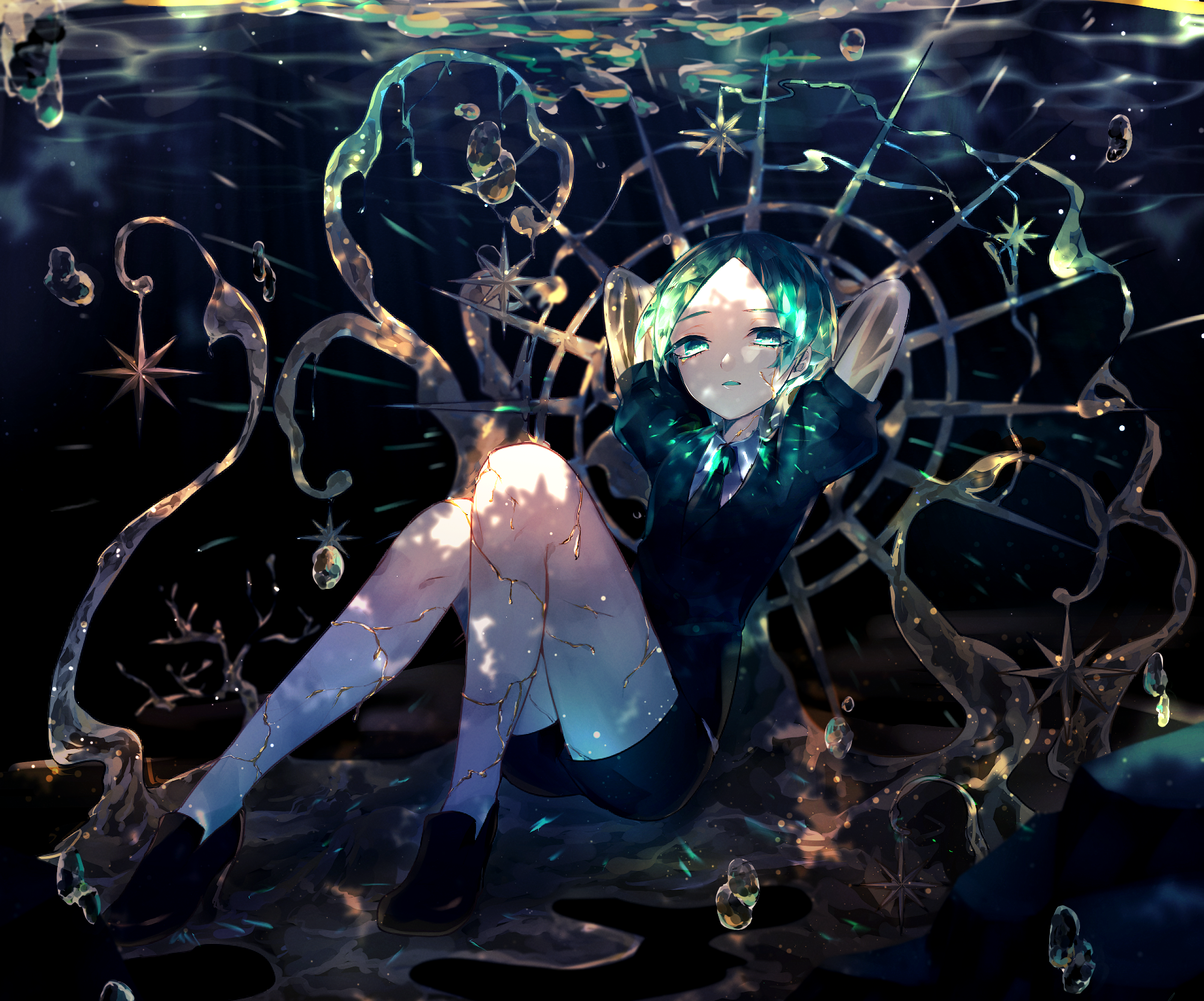 Phos from Houseki no Kuni underwater HD Wallpaper