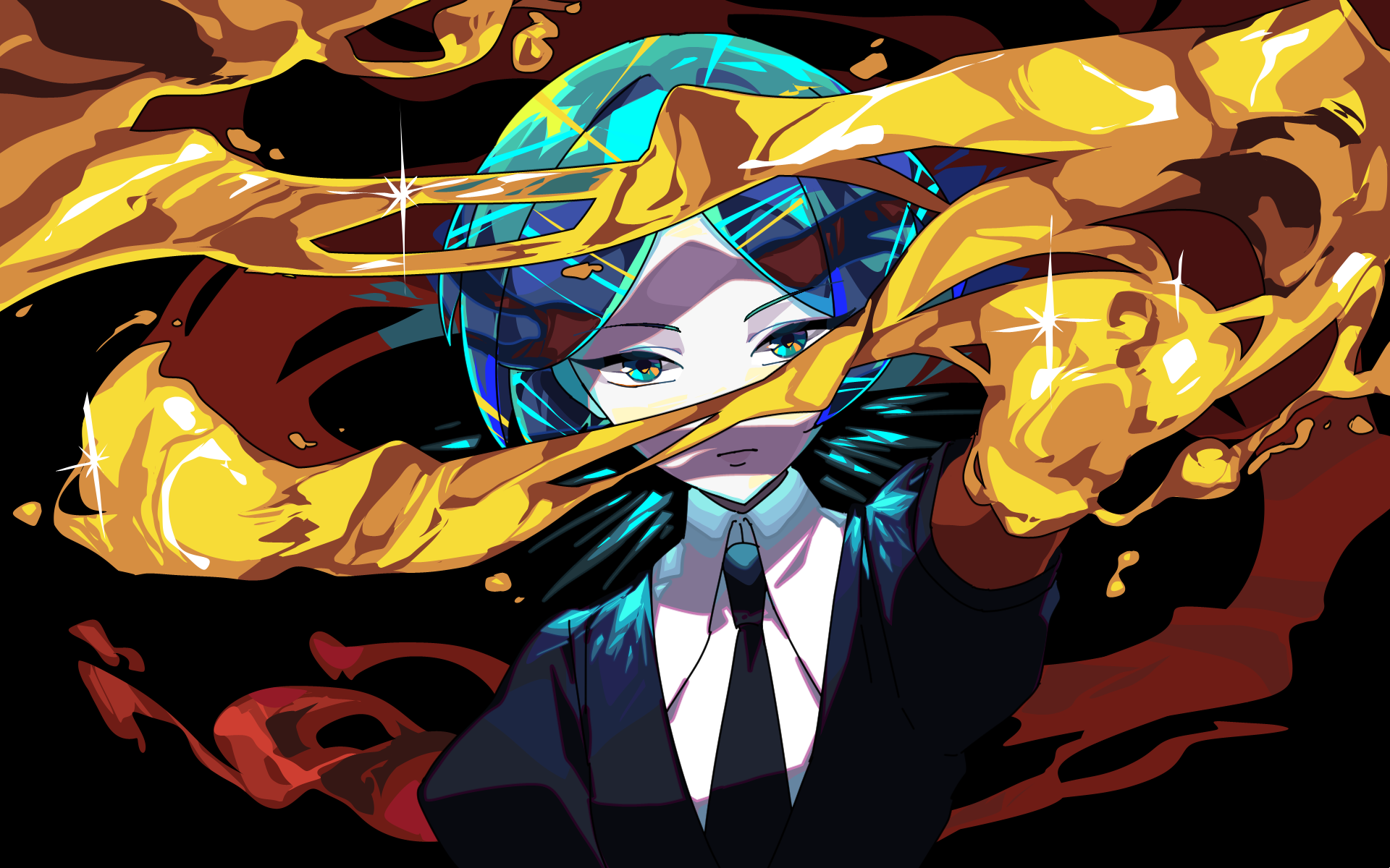 Phos from Houseki no Kuni with golden liquid HD Wallpaper