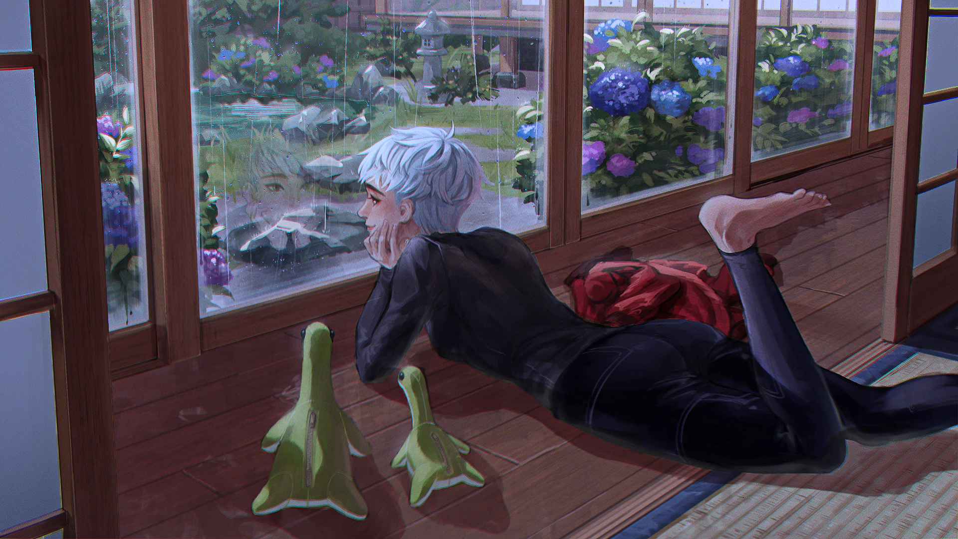Valkyrie Relaxing Indoors in Rain HD Wallpaper