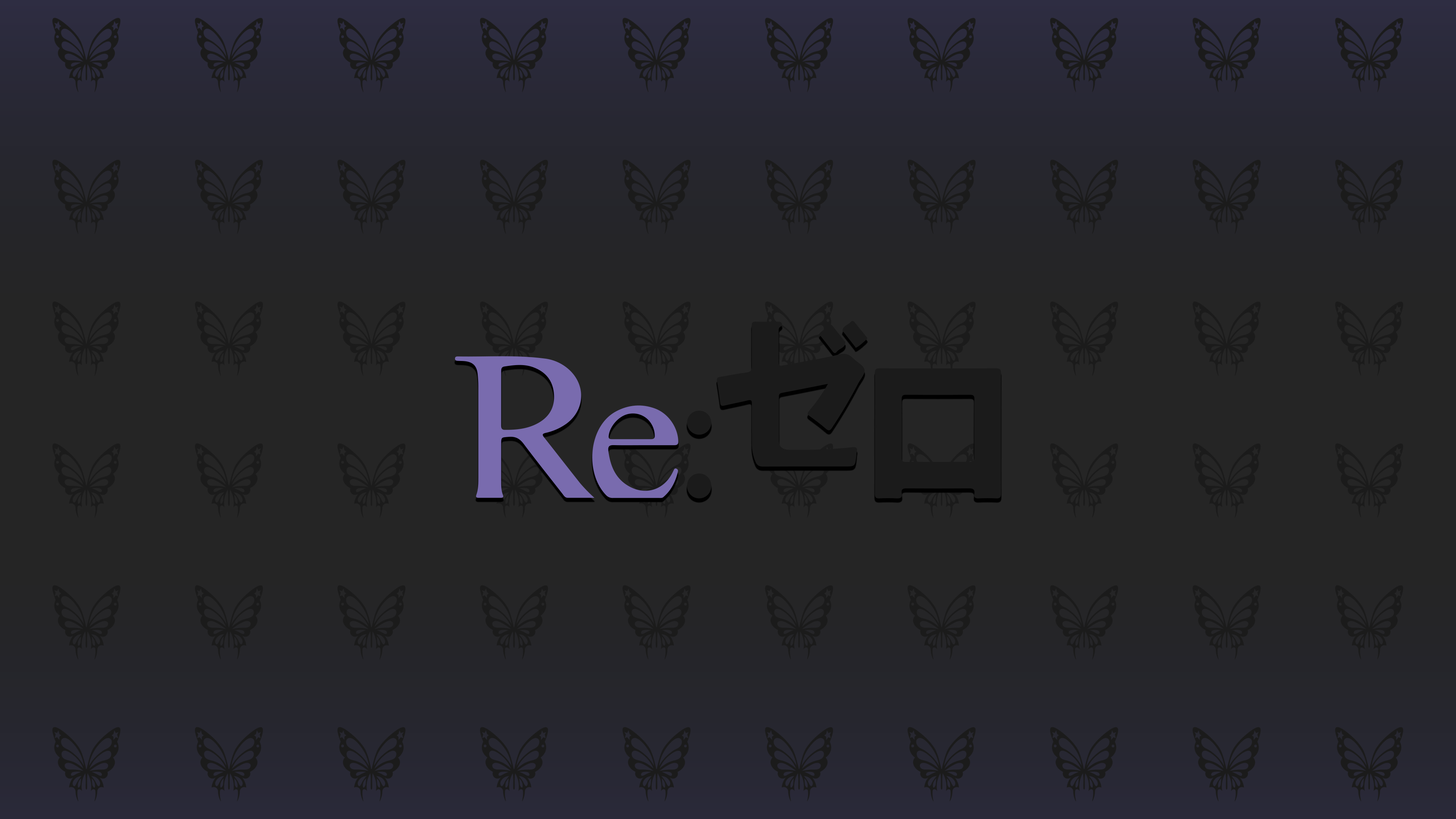 Re:Zero Kara Hajimeru Isekai Seikatsu logo with butterflies HD Wallpaper