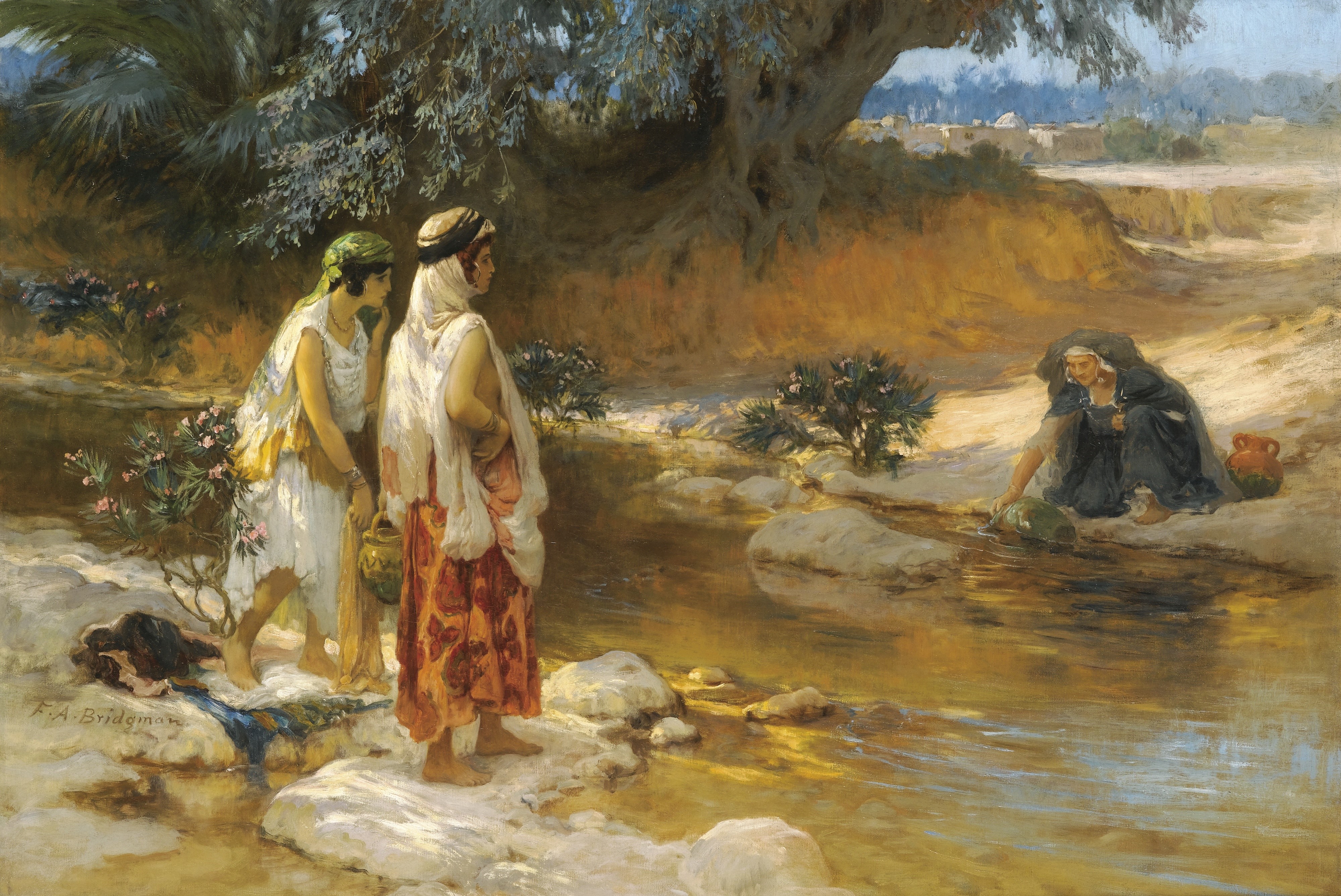 4K painting of women by Frederick Arthur Bridgman HD Wallpaper