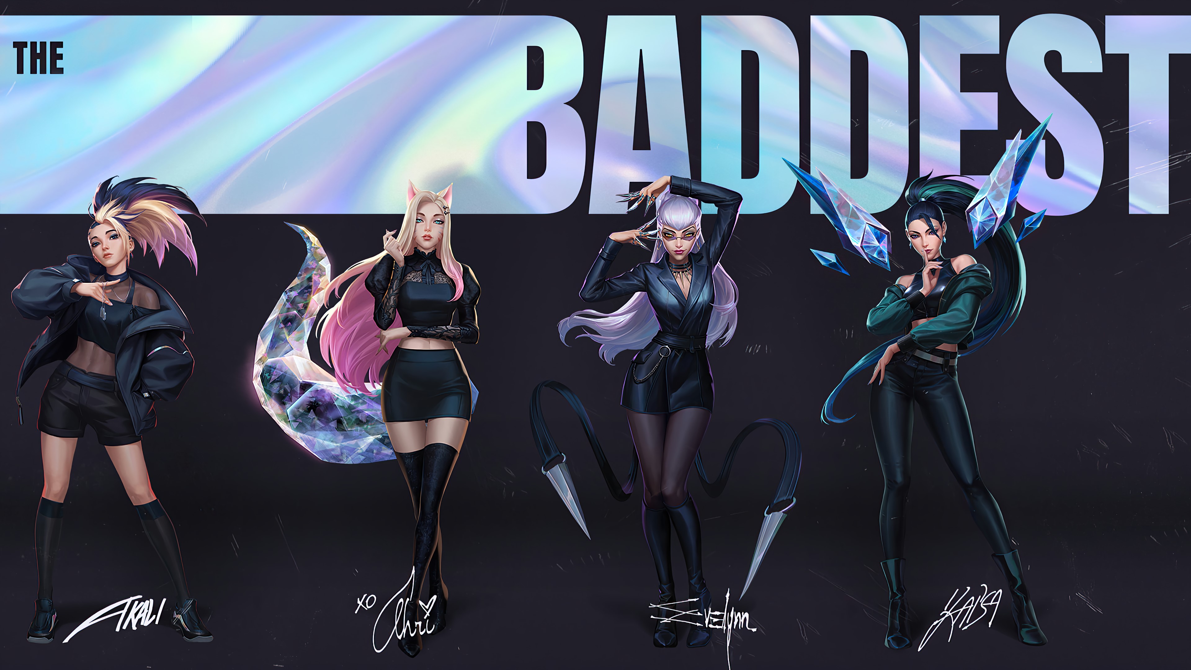 K/DA from League of Legends HD Wallpaper