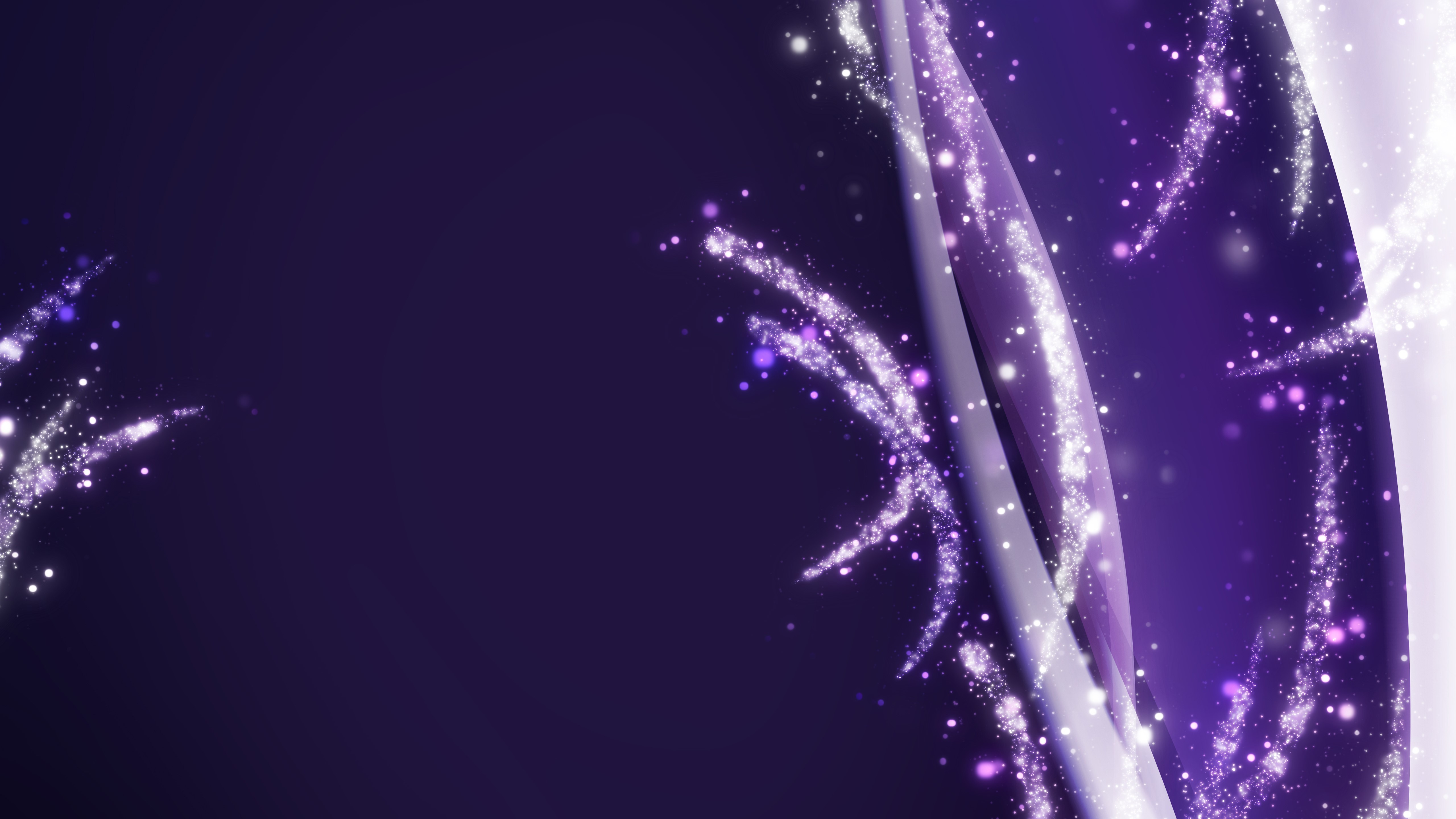 Abstract purple fractal with glowing particles HD Wallpaper