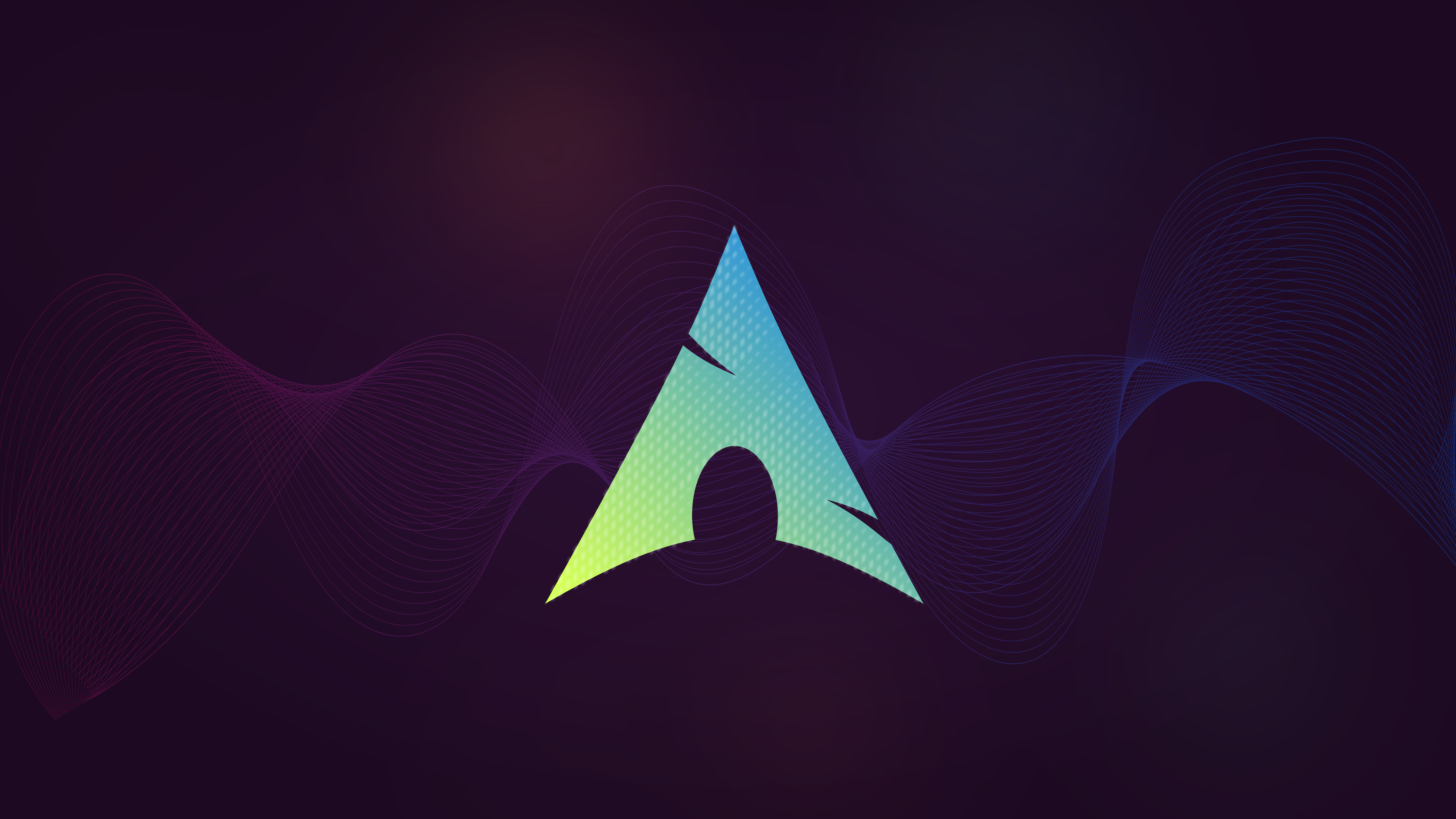 Arch Linux logo with abstract waves HD Wallpaper