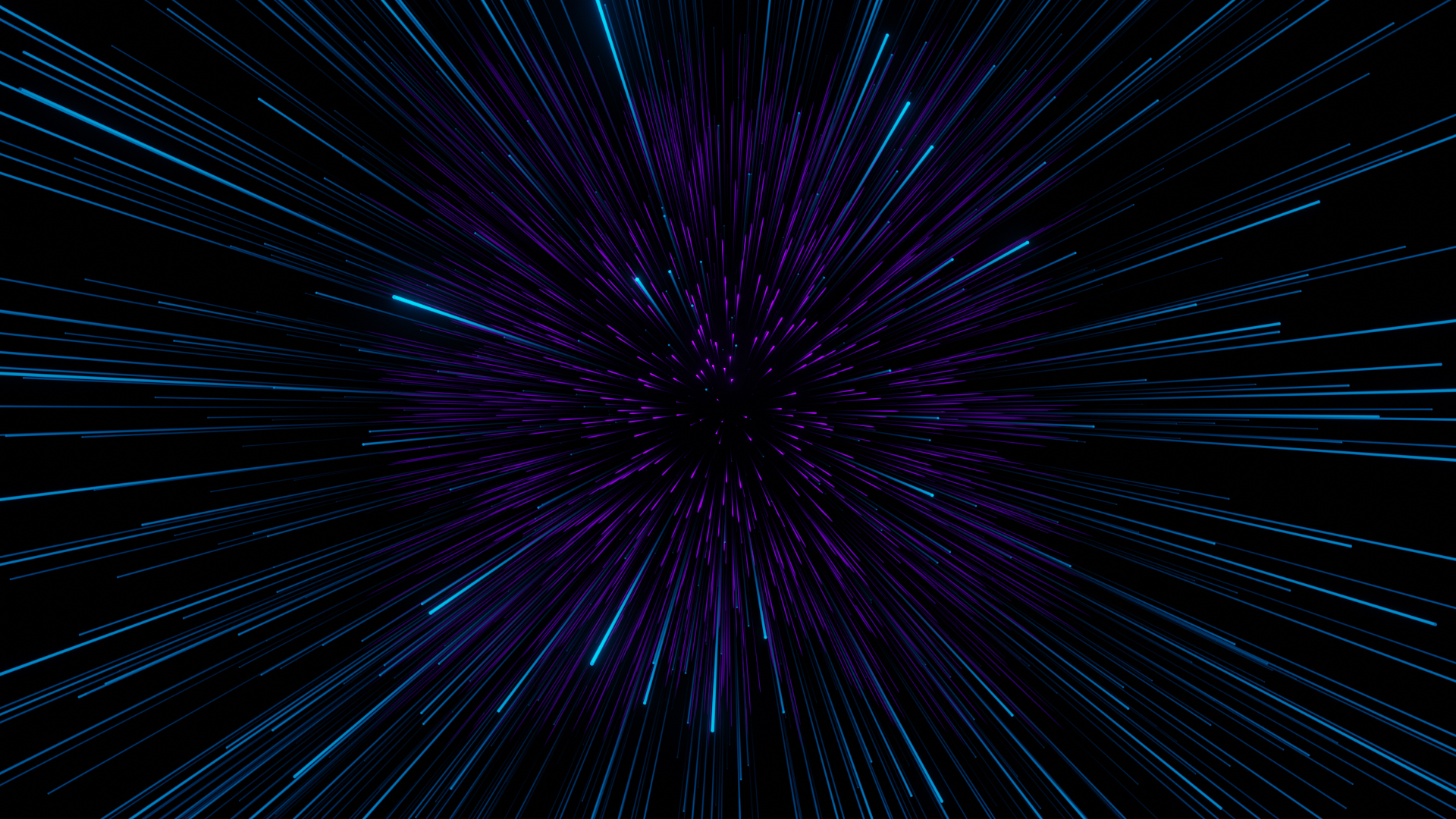Purple and Blue Light Streaks Warp Effect HD Wallpaper
