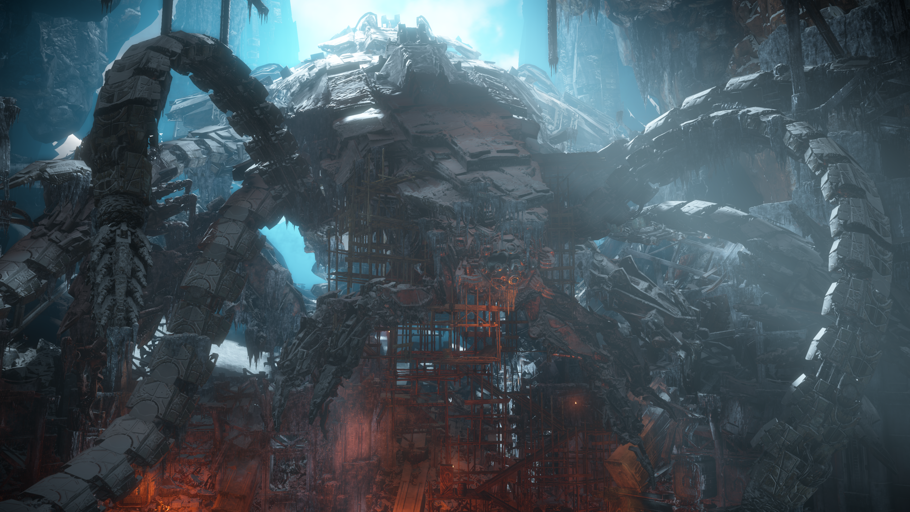 4K Horizon Zero Dawn bunker robotics HD Wallpaper