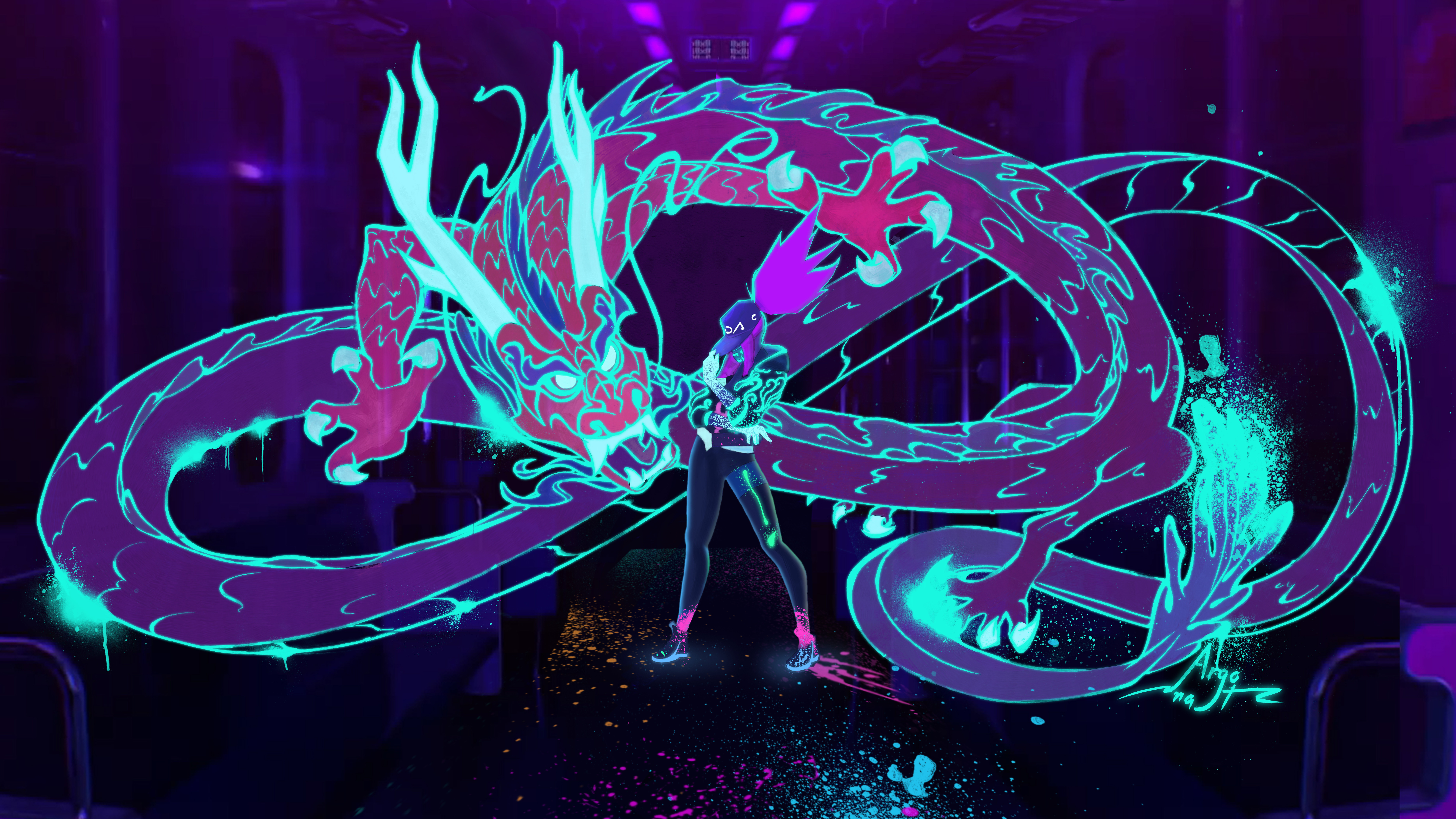 Akali and Dragon K/DA 8k Ultra HD HD Wallpaper