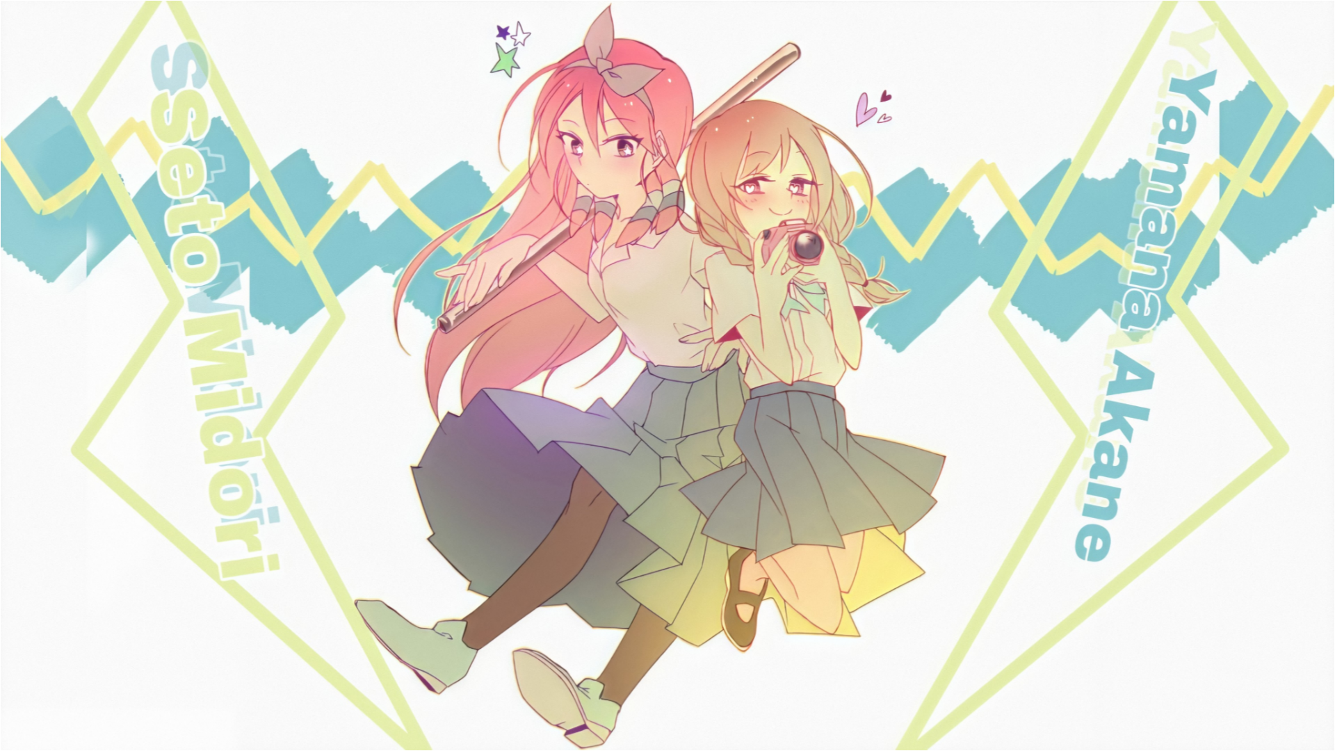 Seto Midori and Yamana Akane from Inazuma Eleven HD Wallpaper