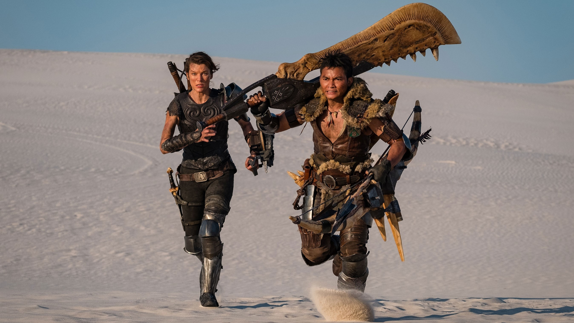 Milla Jovovich and Tony Jaa in Monster Hunter HD Wallpaper