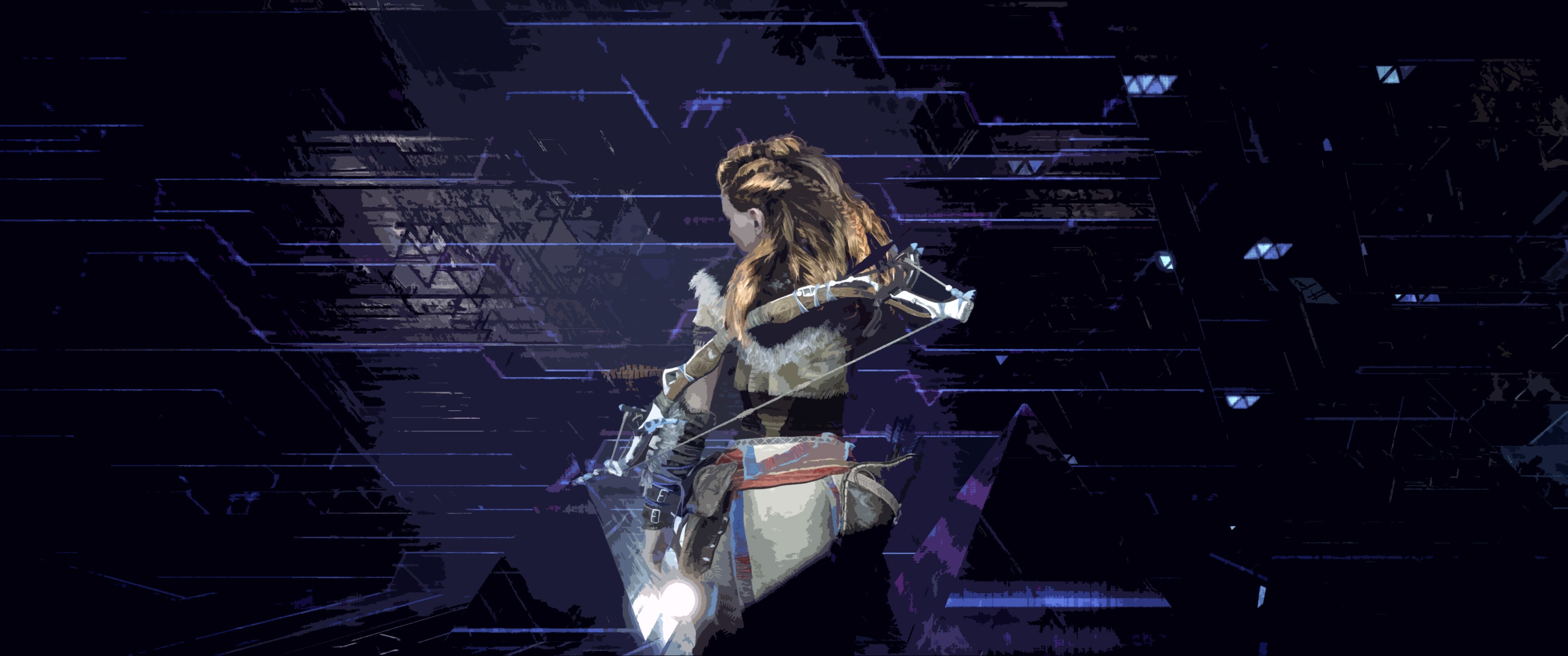 Aloy from Horizon Zero Dawn with a bow HD Wallpaper