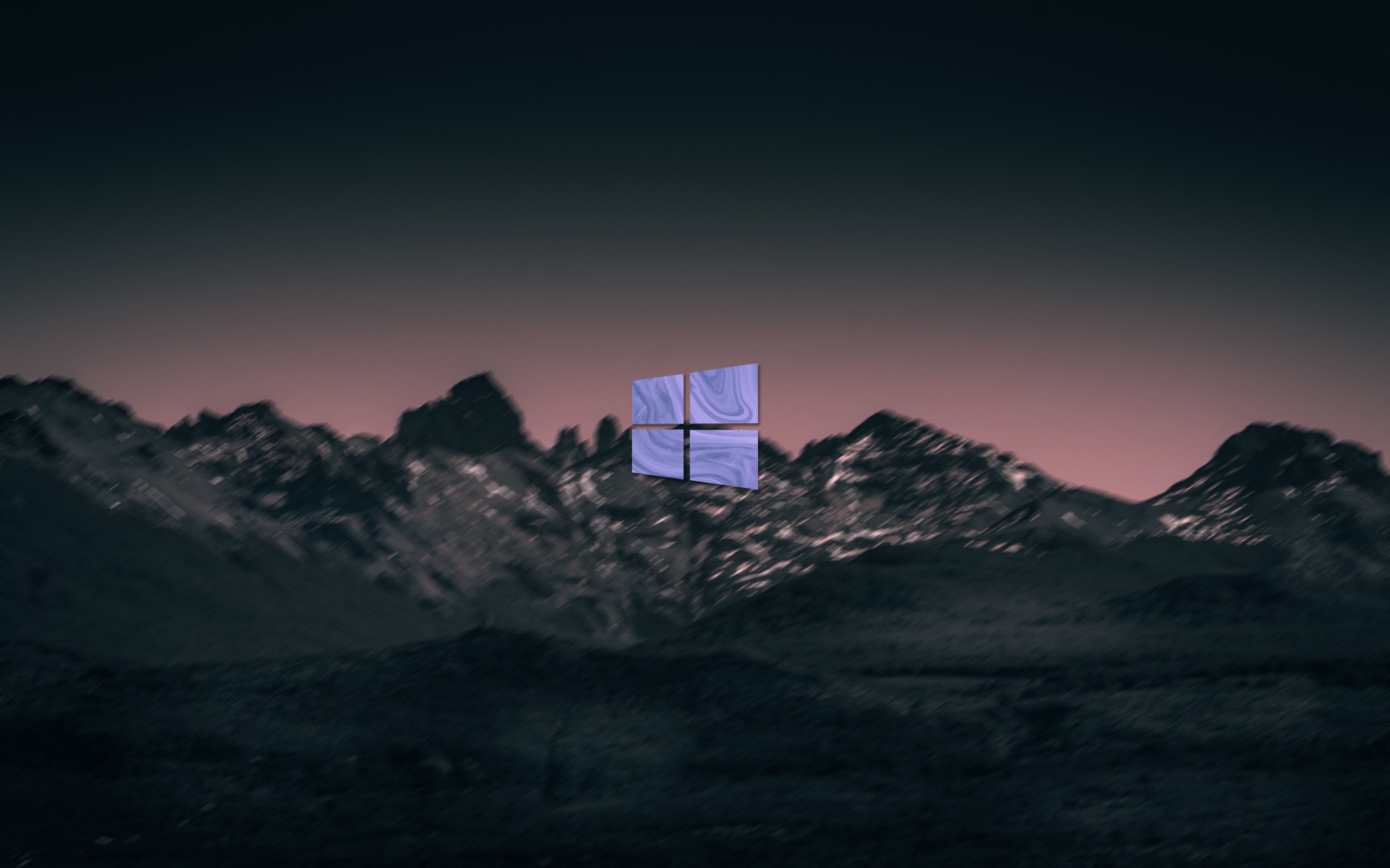 Windows 10 logo over mountains HD Wallpaper