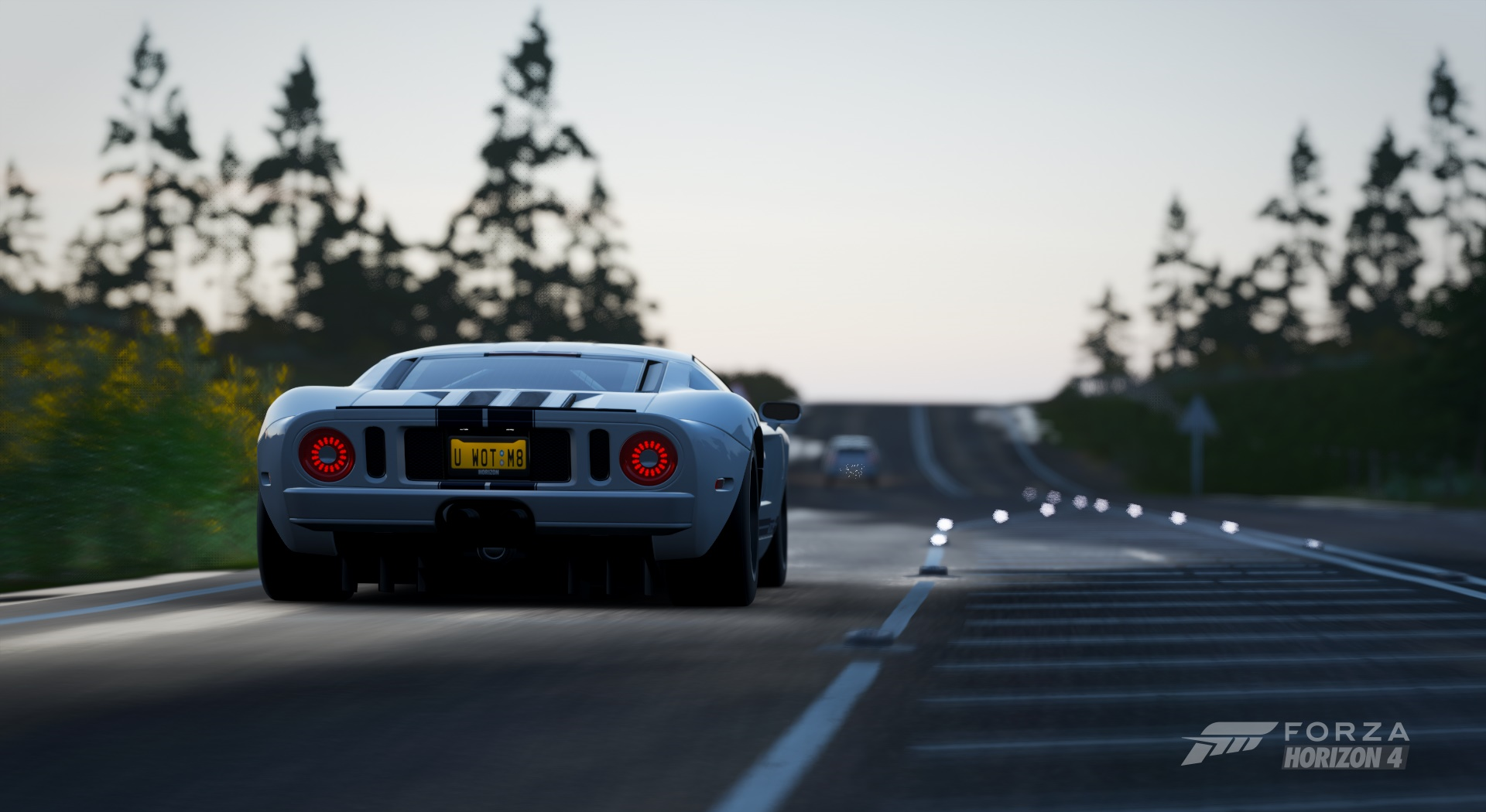 Ford GT from Forza Horizon 4 driving on a road HD Wallpaper