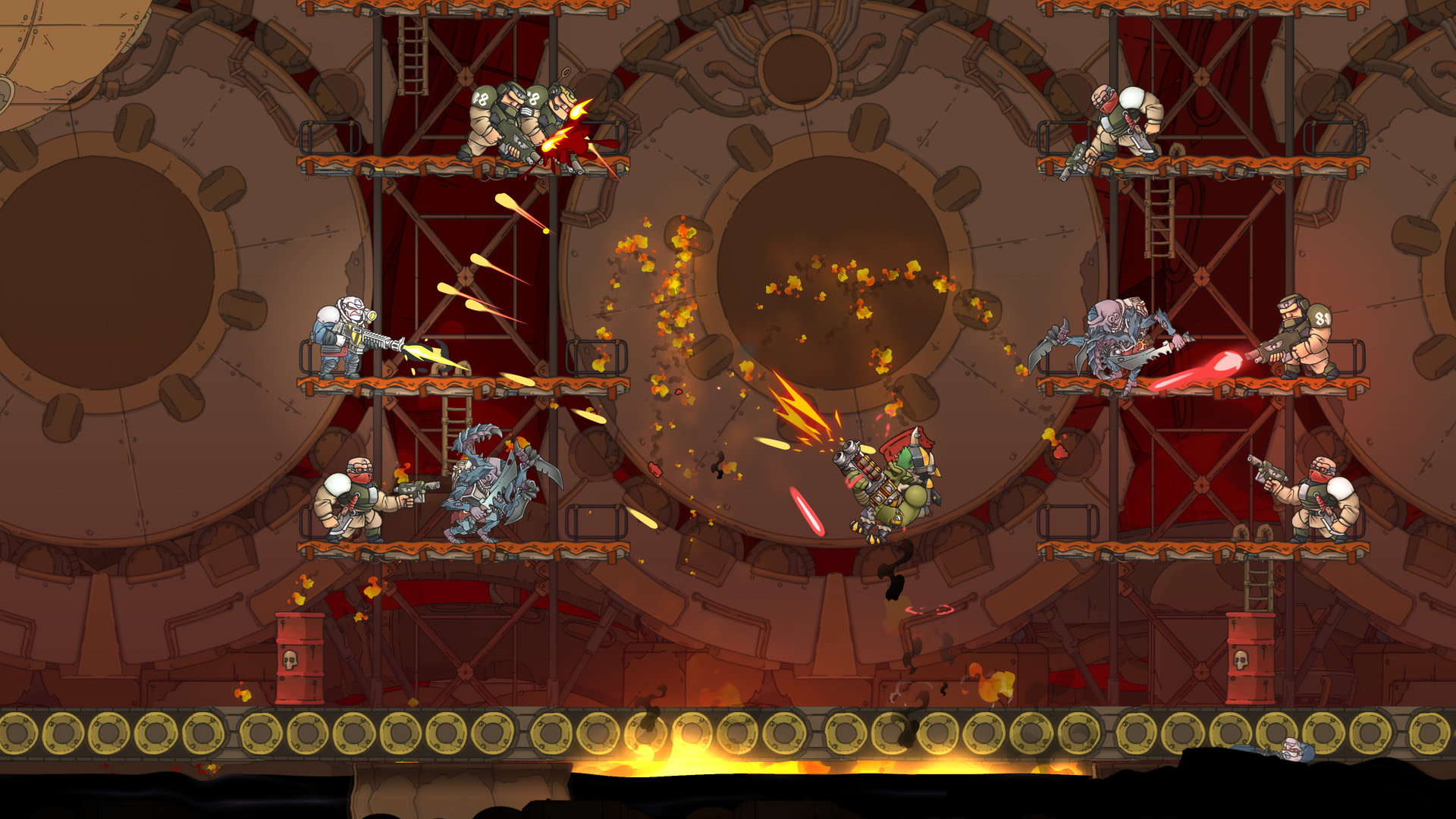 Warhammer 40K: Shootas, Blood and Teef characters in combat HD Wallpaper