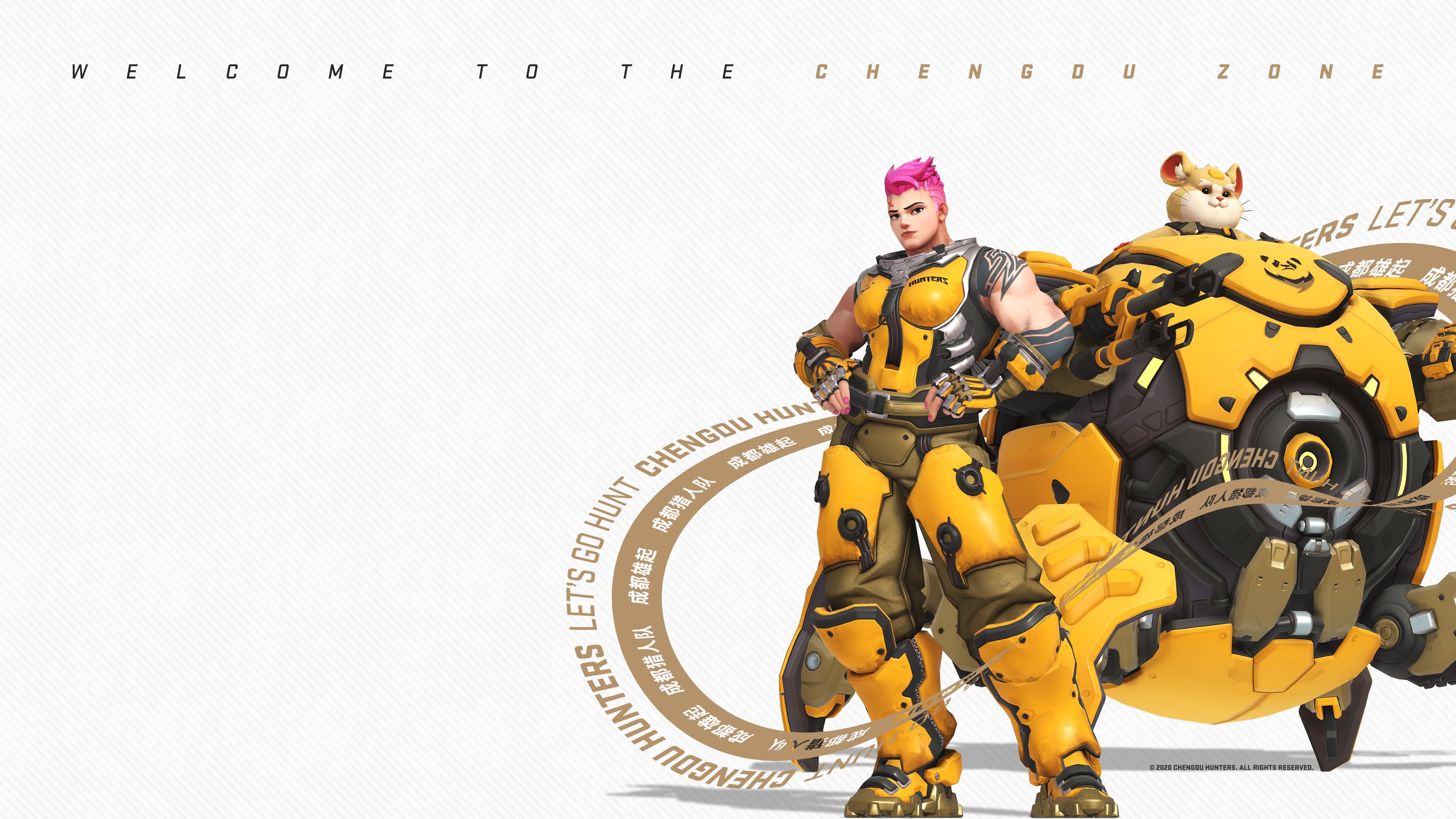 Zarya and Wrecking Ball from Overwatch in Chengdu Zone HD Wallpaper