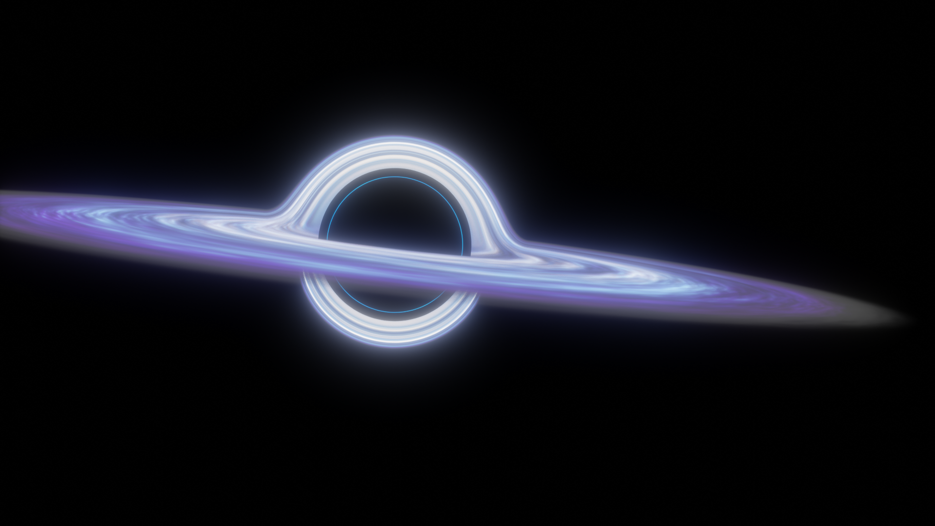Artwork of a black hole with an accretion disk HD Wallpaper