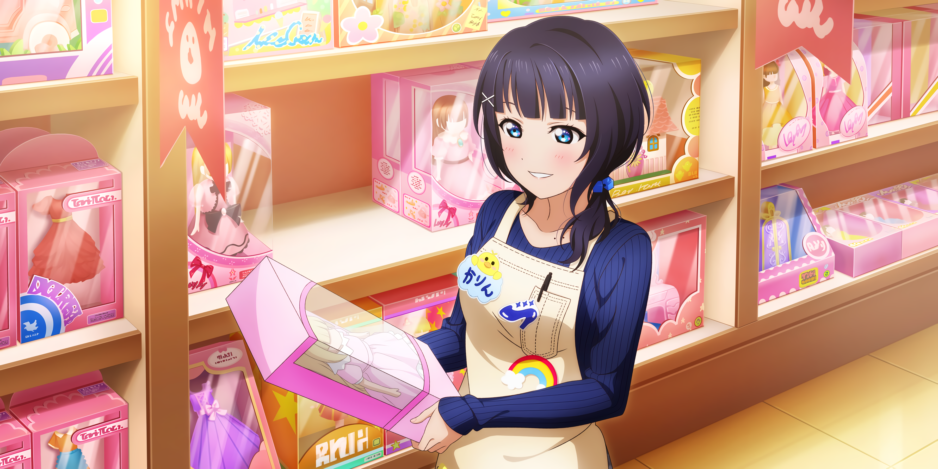 Asaka Karin from Love Live! Sunshine!! holding a doll HD Wallpaper