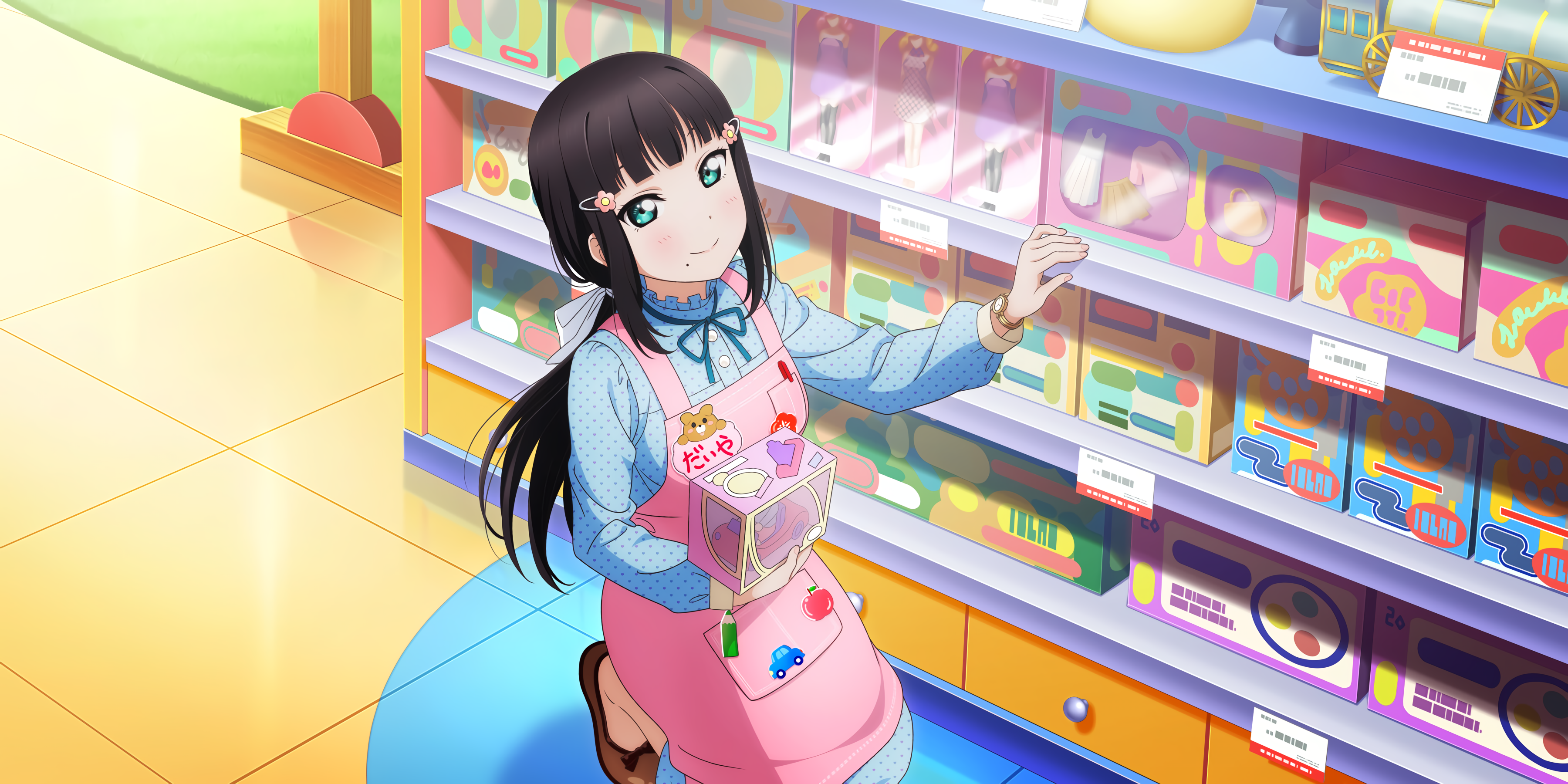 Kurosawa Dia from Love Live! Sunshine! in a toy store HD Wallpaper