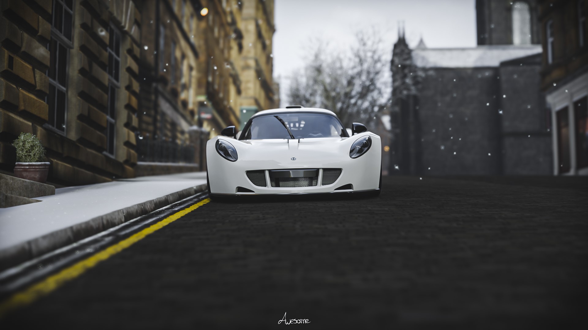 White Hennessey Venom GT in Forza Horizon 4 HD Wallpaper