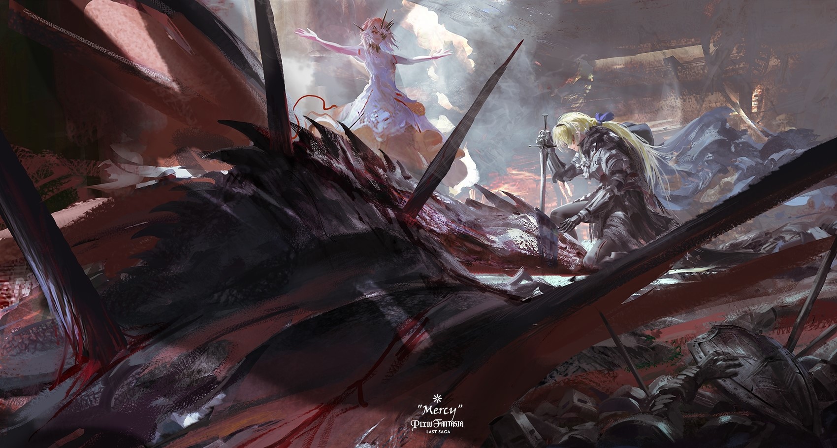 Artwork of Saber and Artoria Pendragon from Fate/Grand Order HD Wallpaper