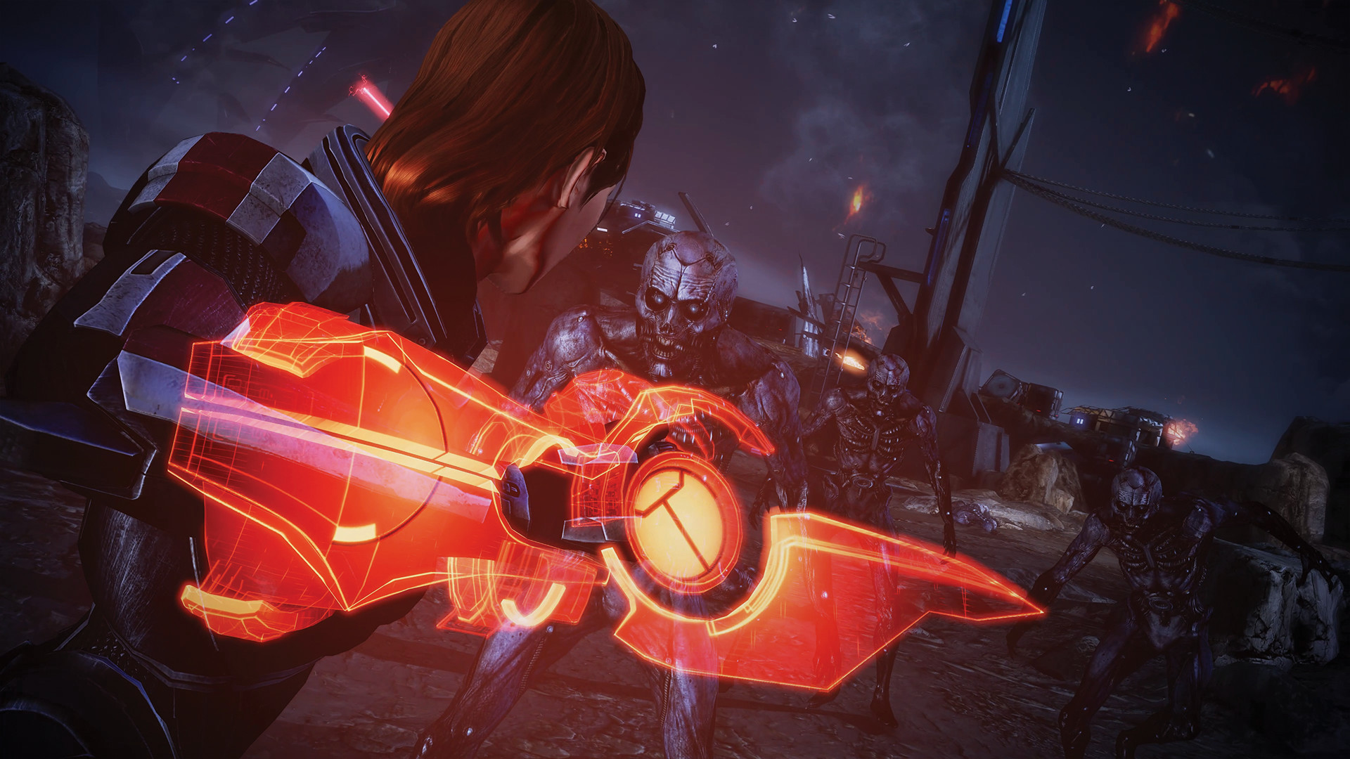 Mass Effect Legendary Edition combat scene HD Wallpaper