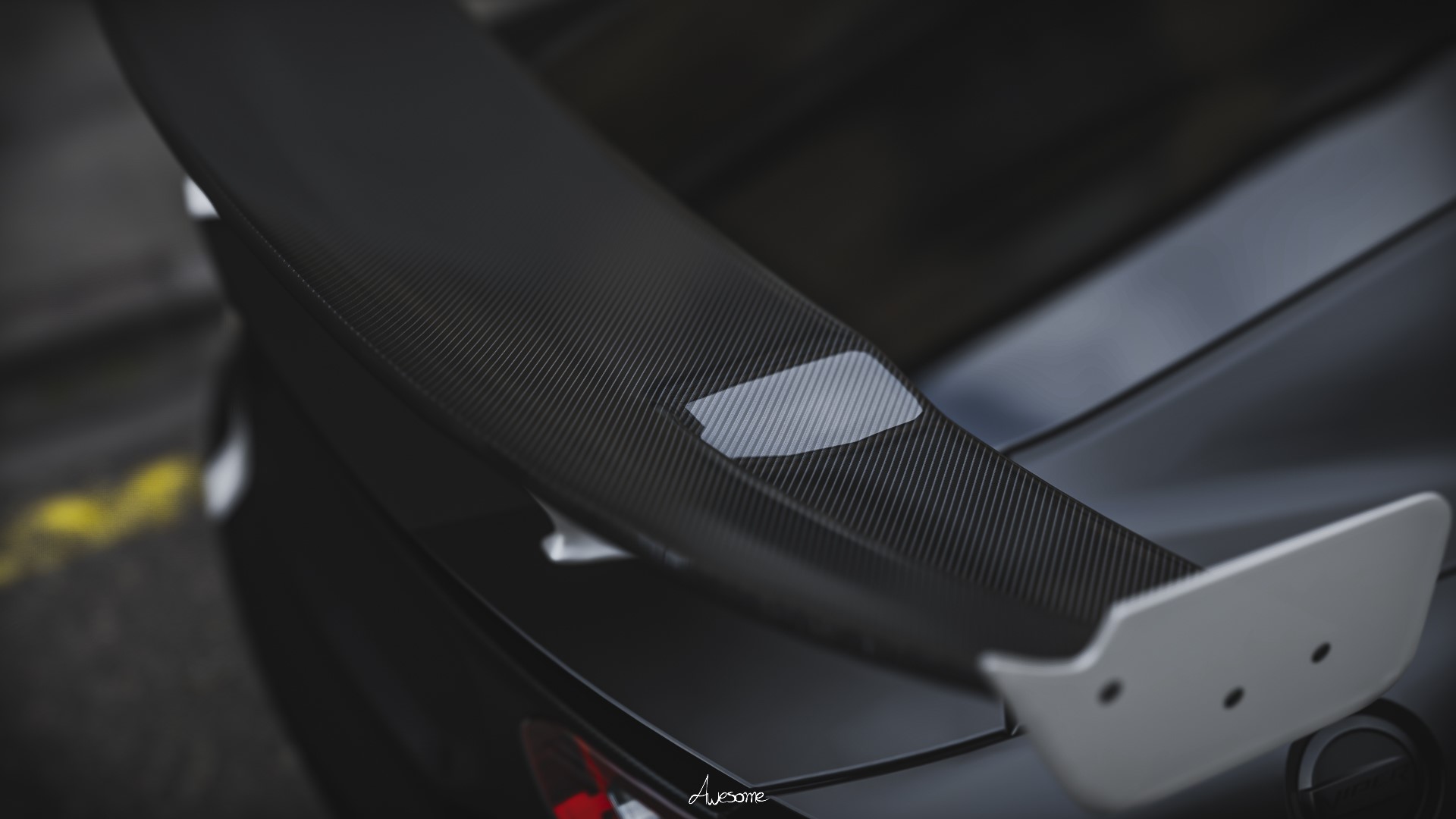 Dodge Viper ACR rear spoiler with carbon fiber HD Wallpaper