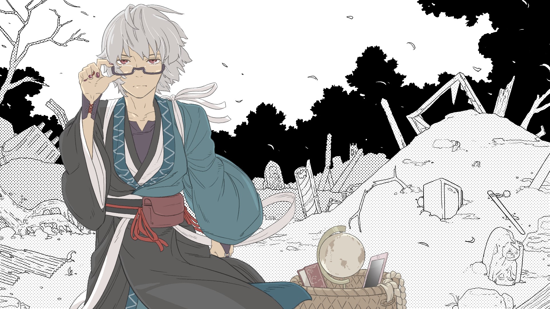 Morichika Rinnosuke from Touhou wearing glasses HD Wallpaper