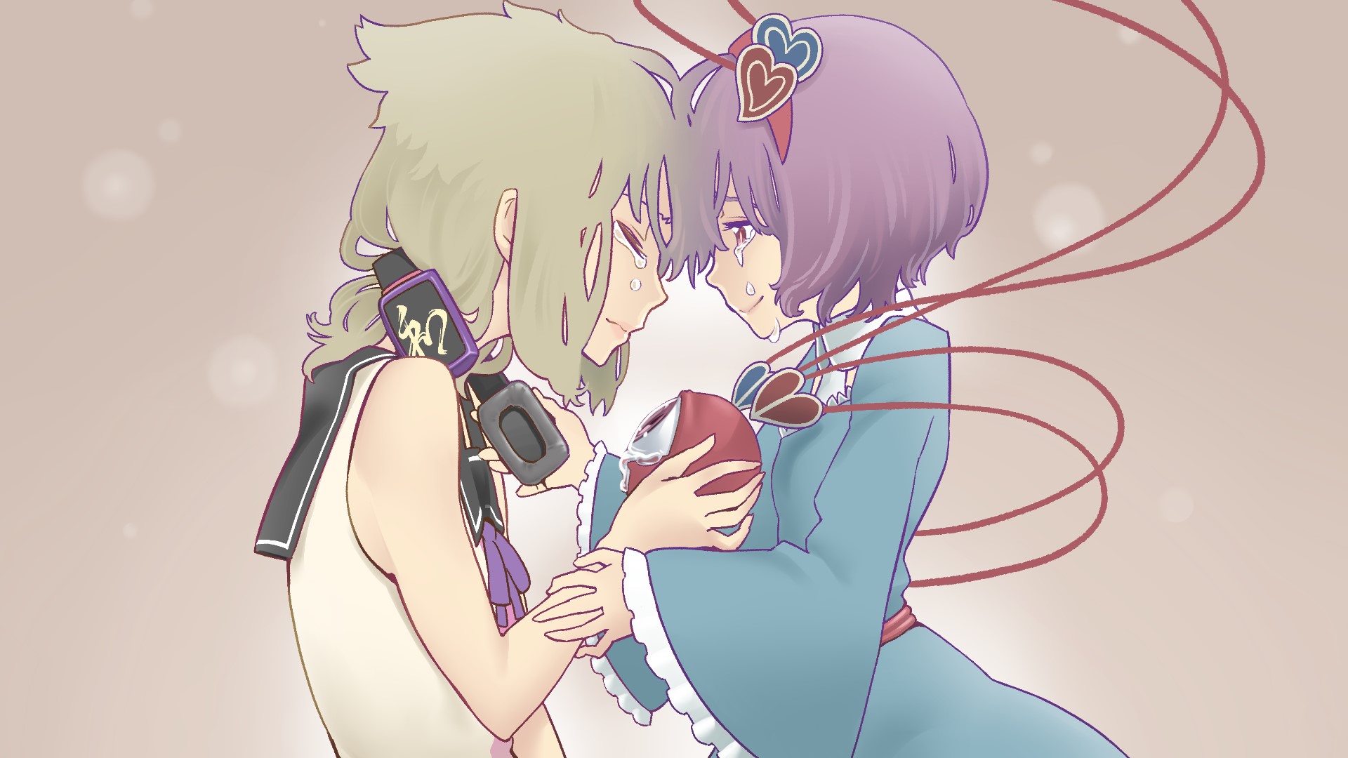 Komeiji Satori and Toyosatomimi no Miko from Touhou HD Wallpaper