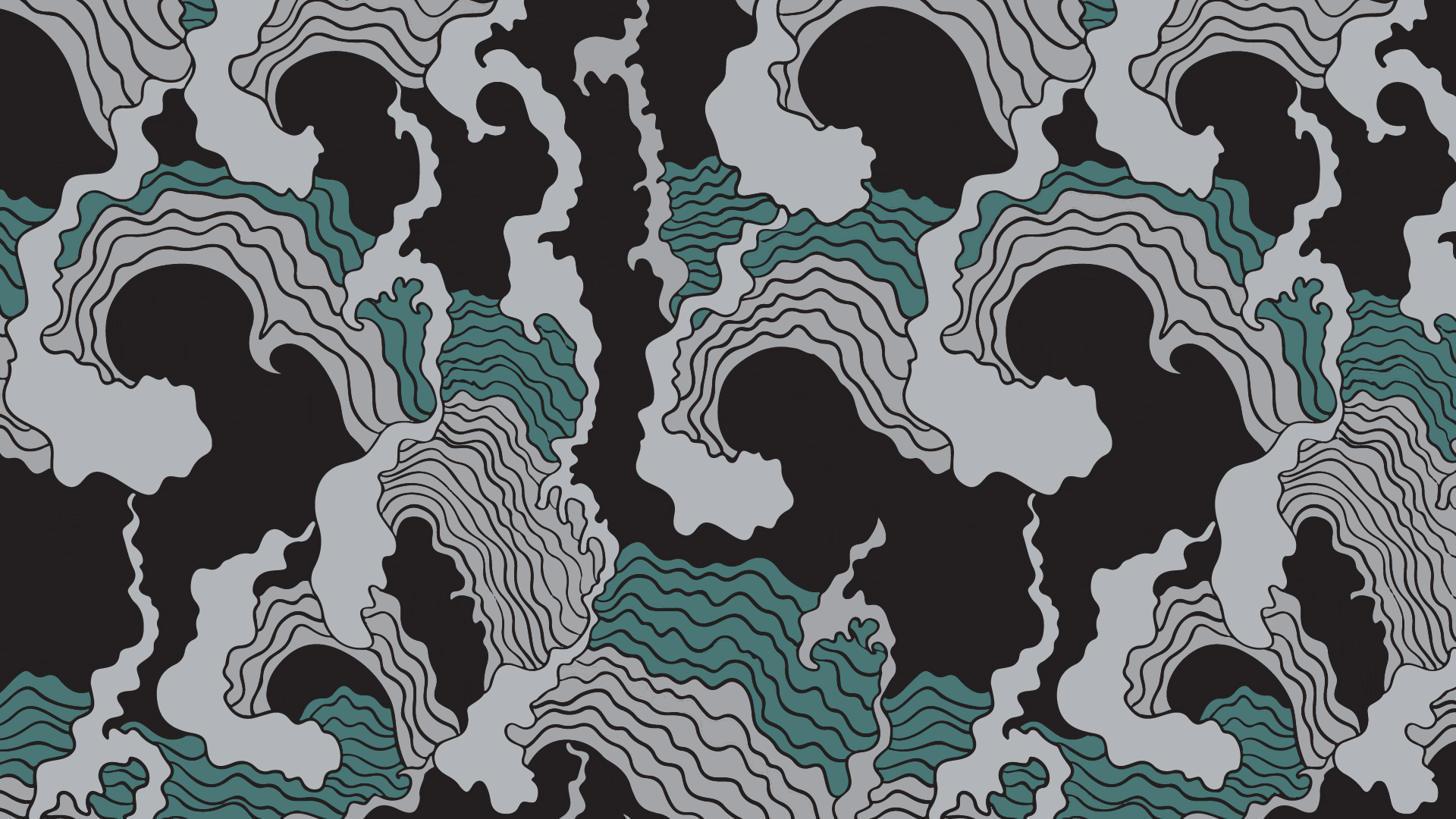 Abstract pattern of wavy lines HD Wallpaper
