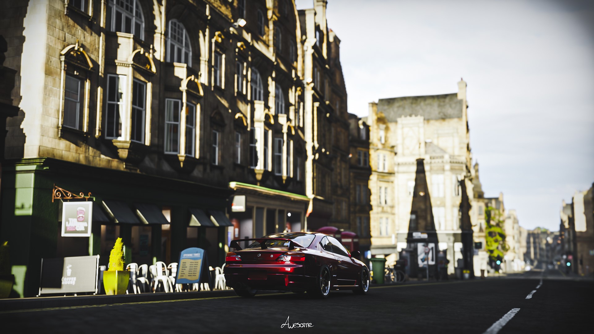 Red Nissan Silvia Spec-R in Forza Horizon 4 HD Wallpaper